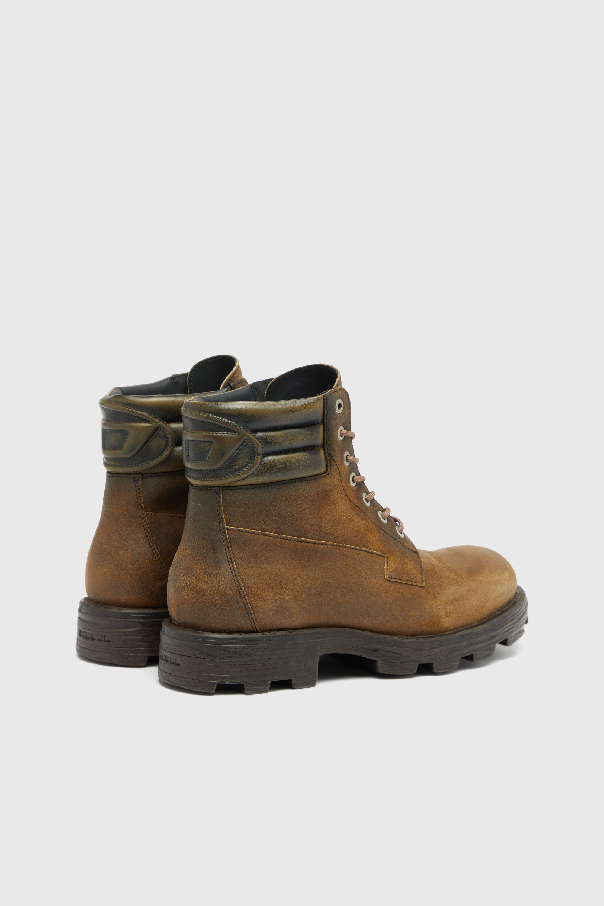 Diesel - D-HAMMER LACE UP, D-Hammer-Combat botas de ante envejecido Hombre in Marr&oacute;n - 3