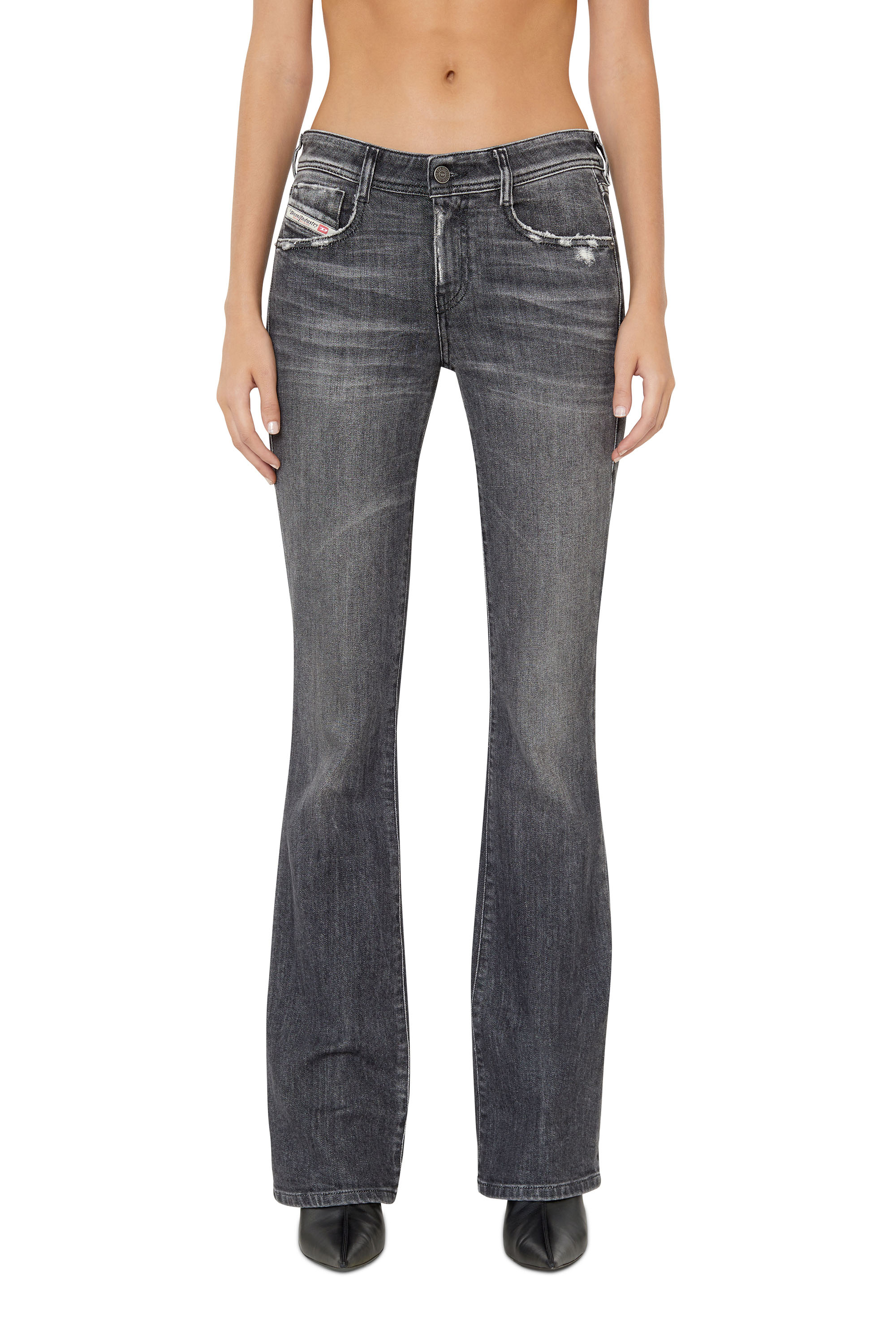 Diesel - 1969 D-Ebbey 09E46 Bootcut and Flare Jeans, Negro/Gris oscuro - Image 1