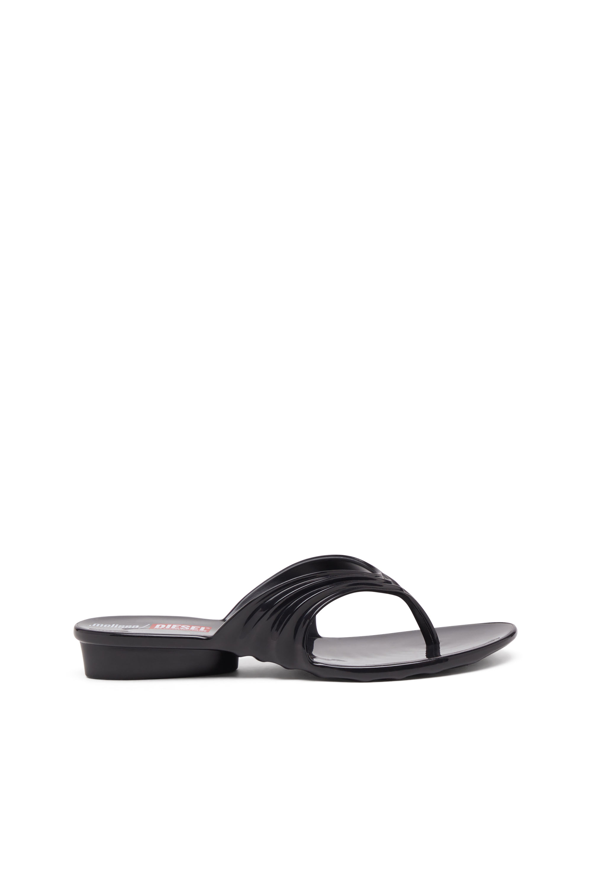 Diesel - MELISSA QUANTUM THONG, Chanclas esculturales en Melflex&reg; Mujer in Negro - 1