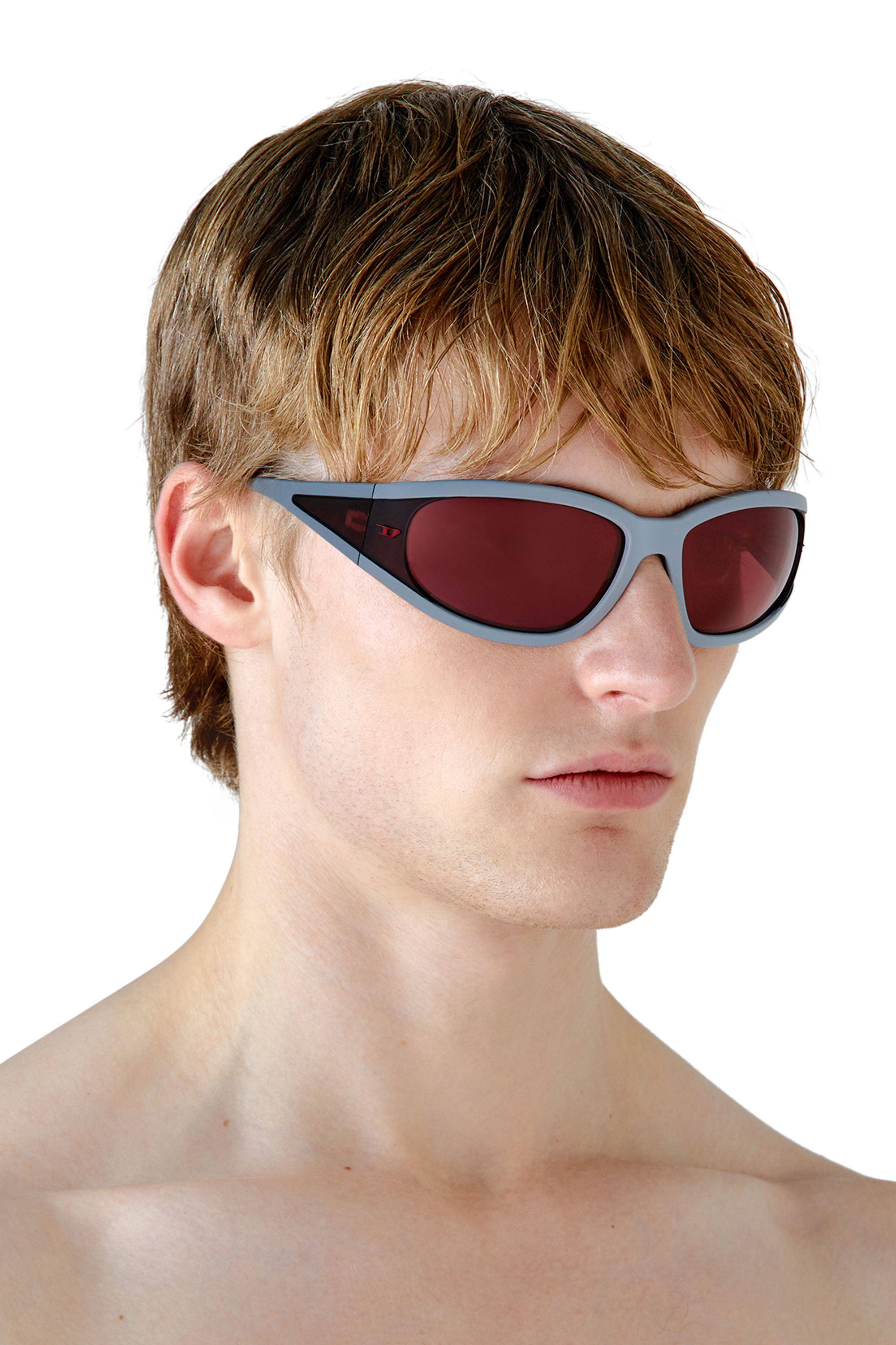 Diesel - 0DL3002, Unisex Rectangular sunglasses in acetate in Multicolor - Image 5