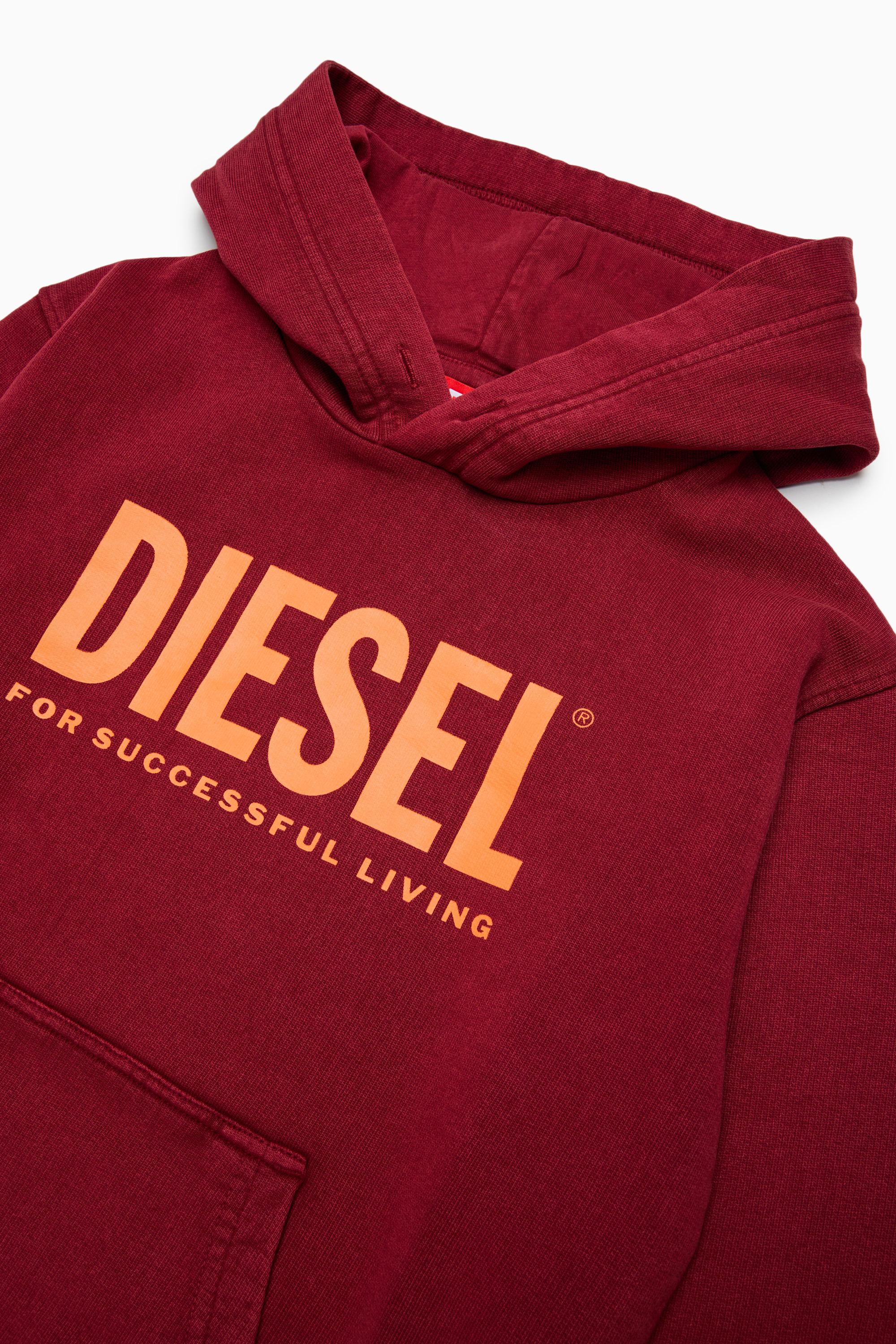 Diesel - STISEL OVER, Sudadera con estampado de logo maxi Hombre in Rojo - 3