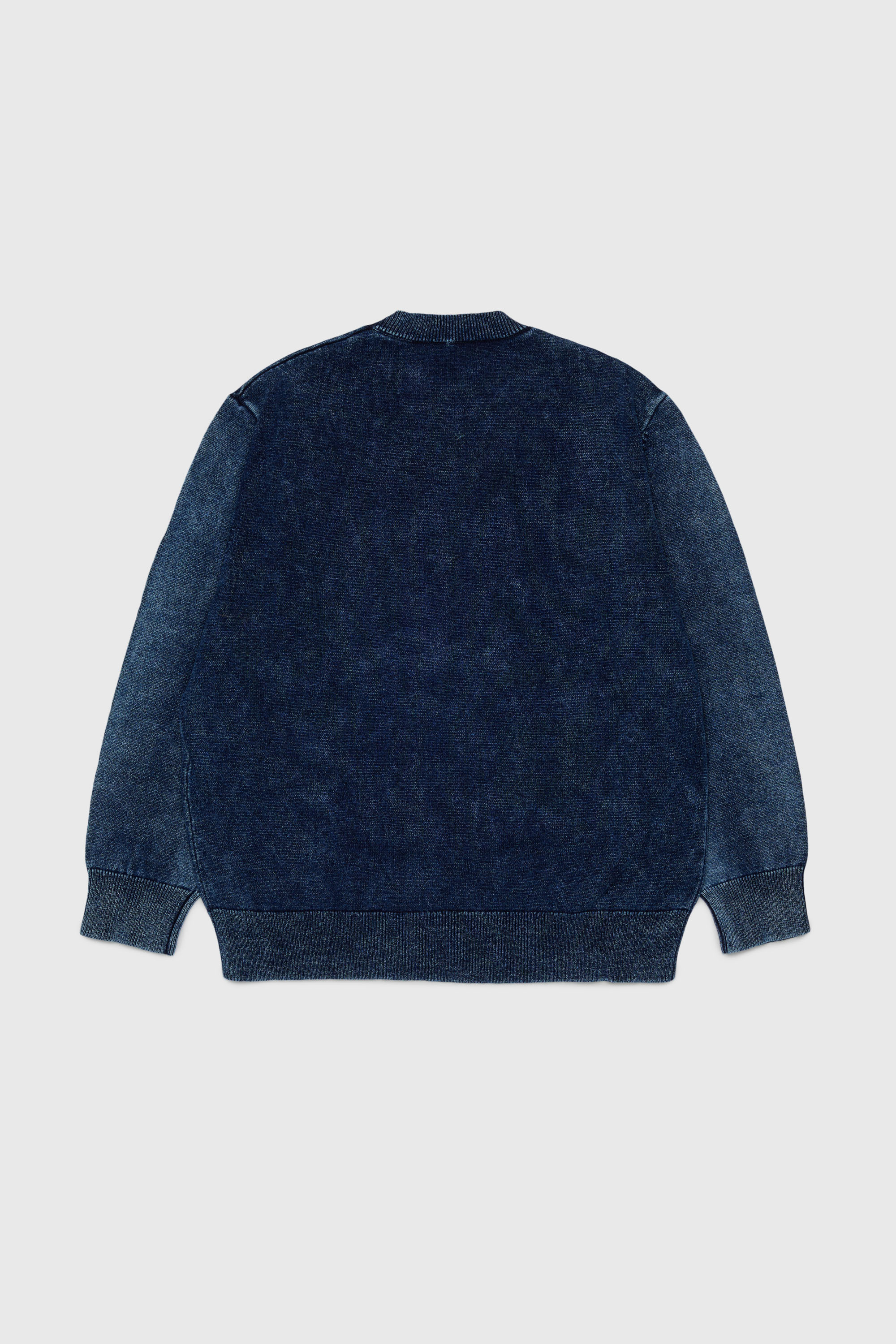 Diesel - KFINNIC OVER, Jersey efecto denim con motivo de f&eacute;nix Hombre in Azul marino - 2