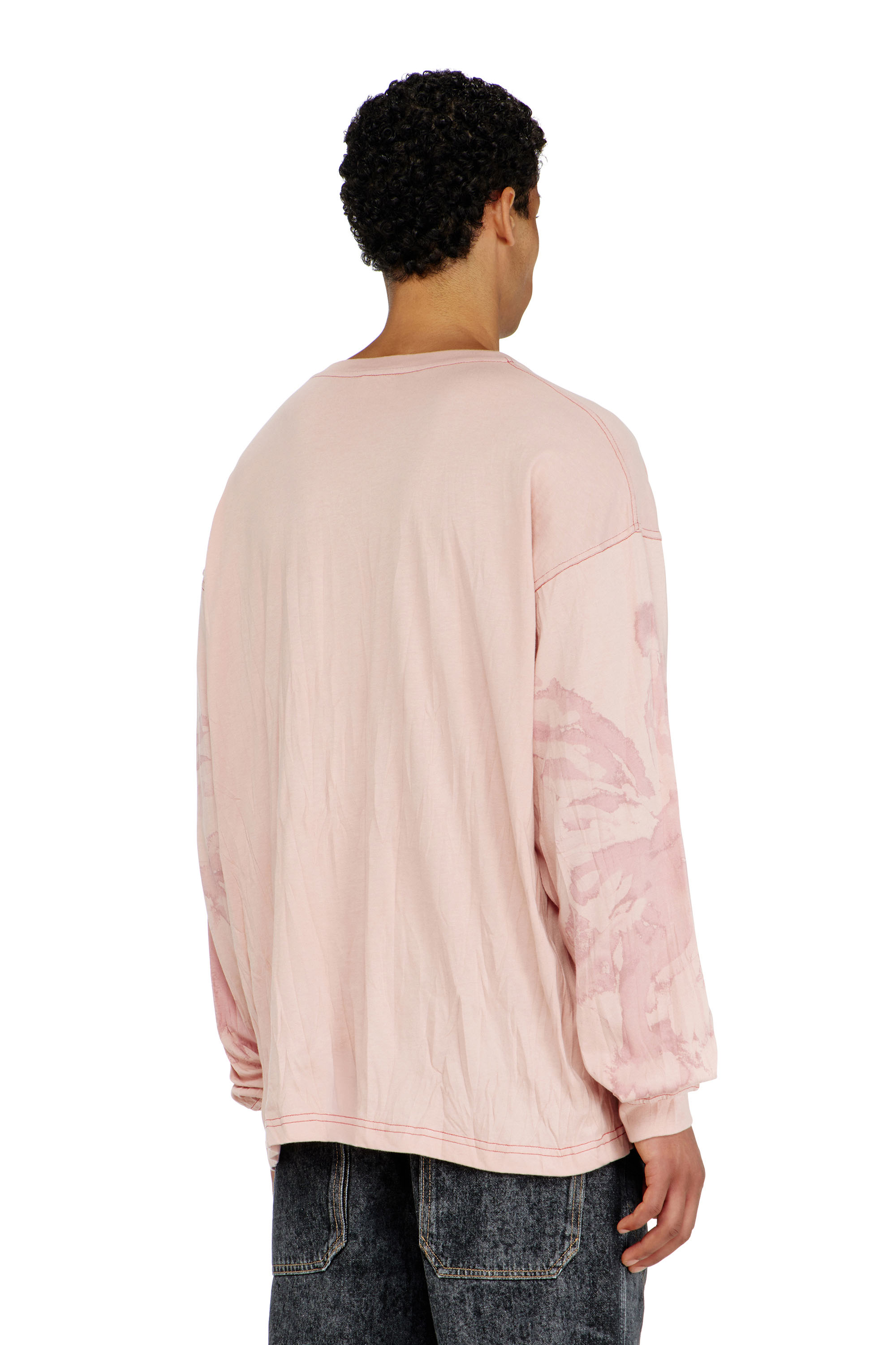 Diesel - T-BOXT-LS-AA4, Camiseta relaxed de manga larga con estampado irregular Hombre in ToBeDefined - 3