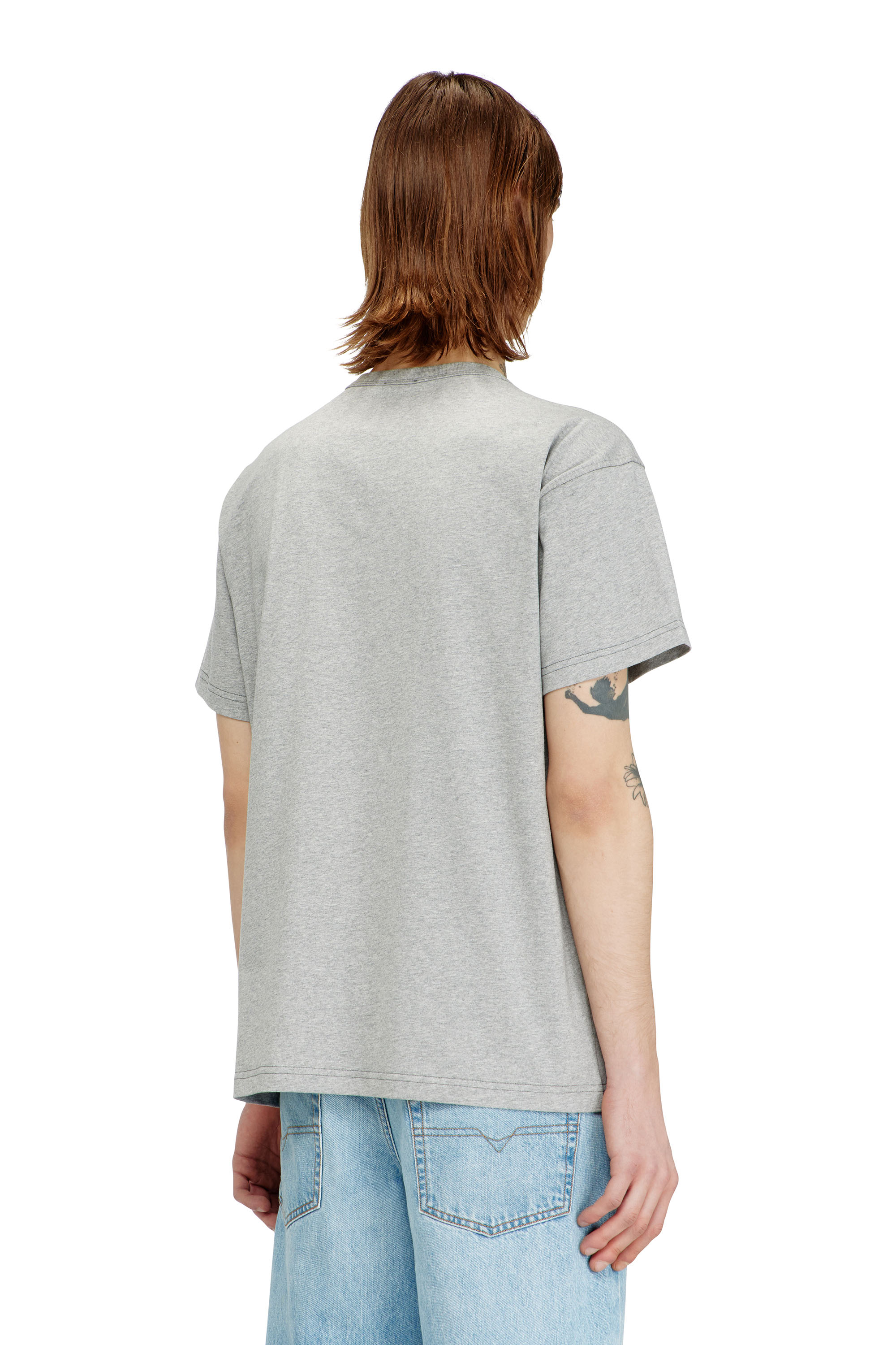 Diesel - T-NORM-DOLPHIN, Camiseta con estampado de delf&iacute;n y logo Hombre in Gris - 4