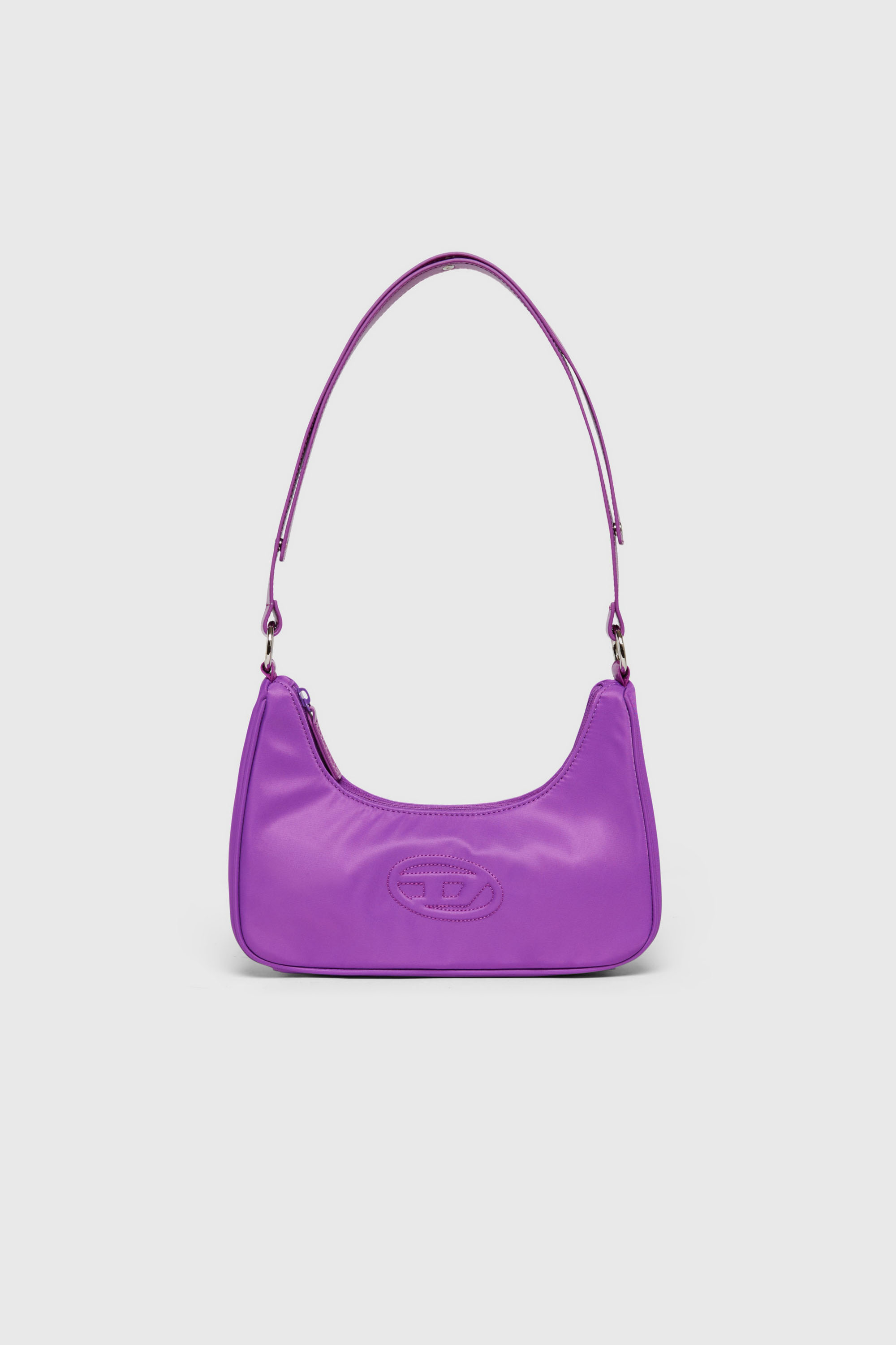 Diesel - WUNSY, WUNSY - Bolso de nylon con logo Oval D Mujer in Morado - 1