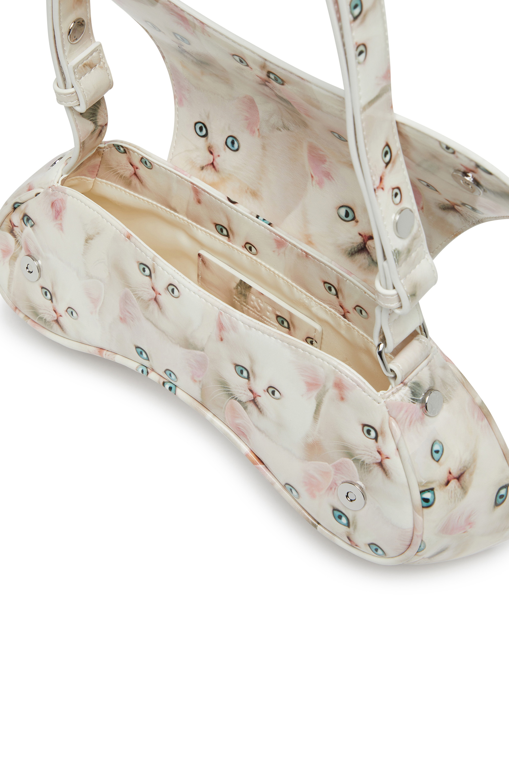 Diesel - PLAY CROSSBODY, Play-Talego con estampado de logotipo desteñido Mujer in Blanco - 3