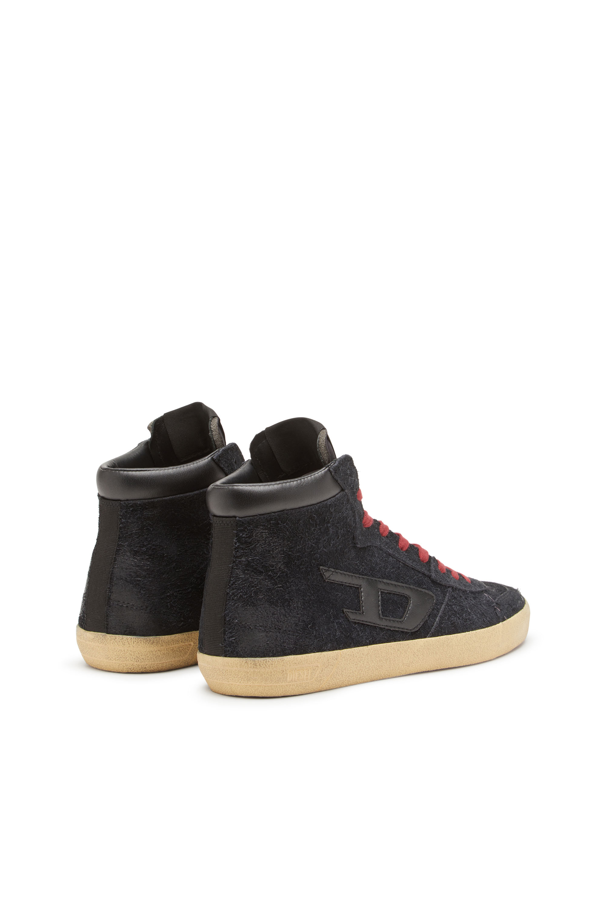 Diesel - S-LEROJI MID, S-Leroji-Deportivas altas de gamuza de pelo largo Hombre in Negro - 3