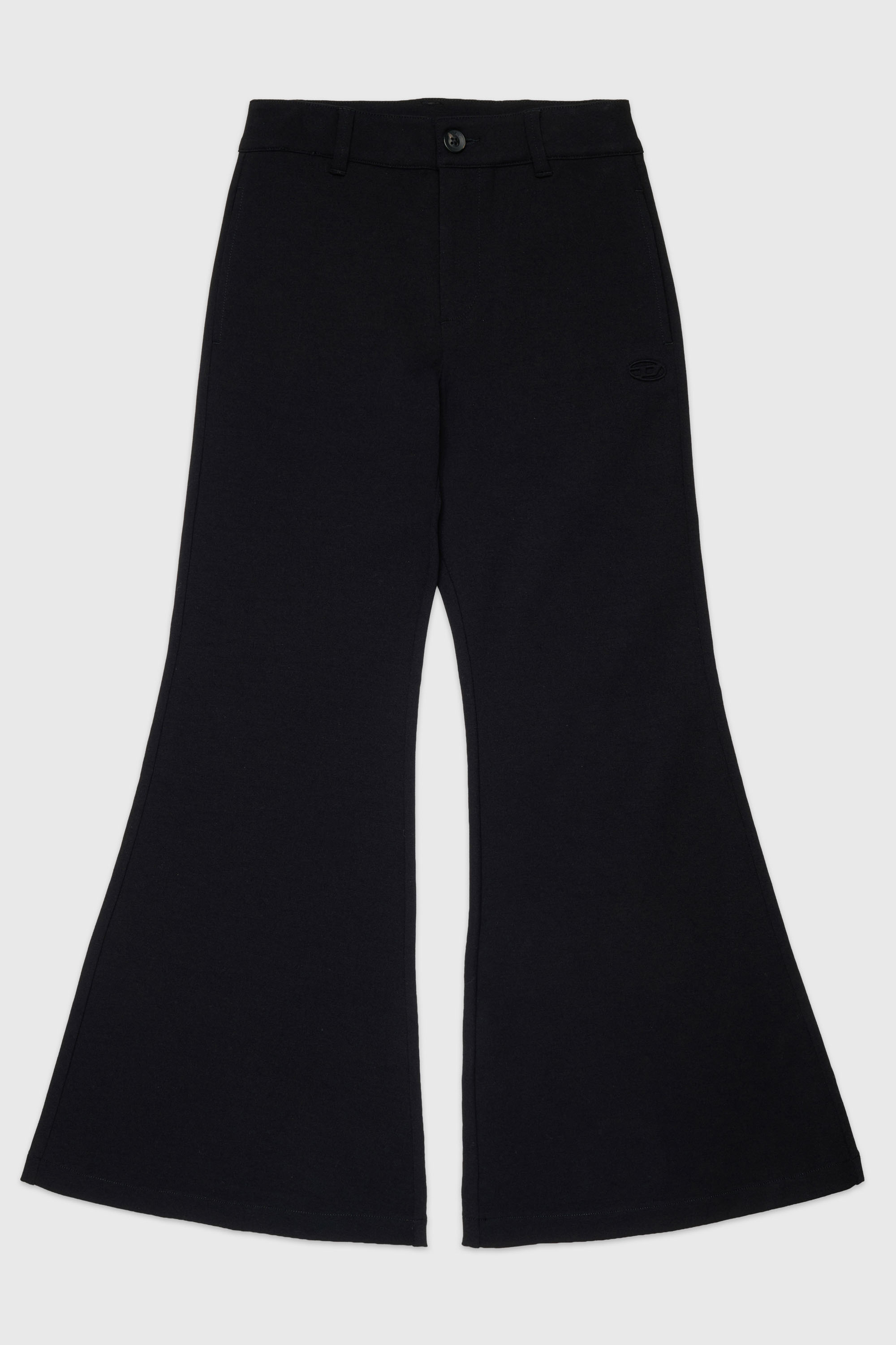 Diesel - PMILX, Pantal&oacute;n flared en tejido stretch compacto Mujer in Negro - 1