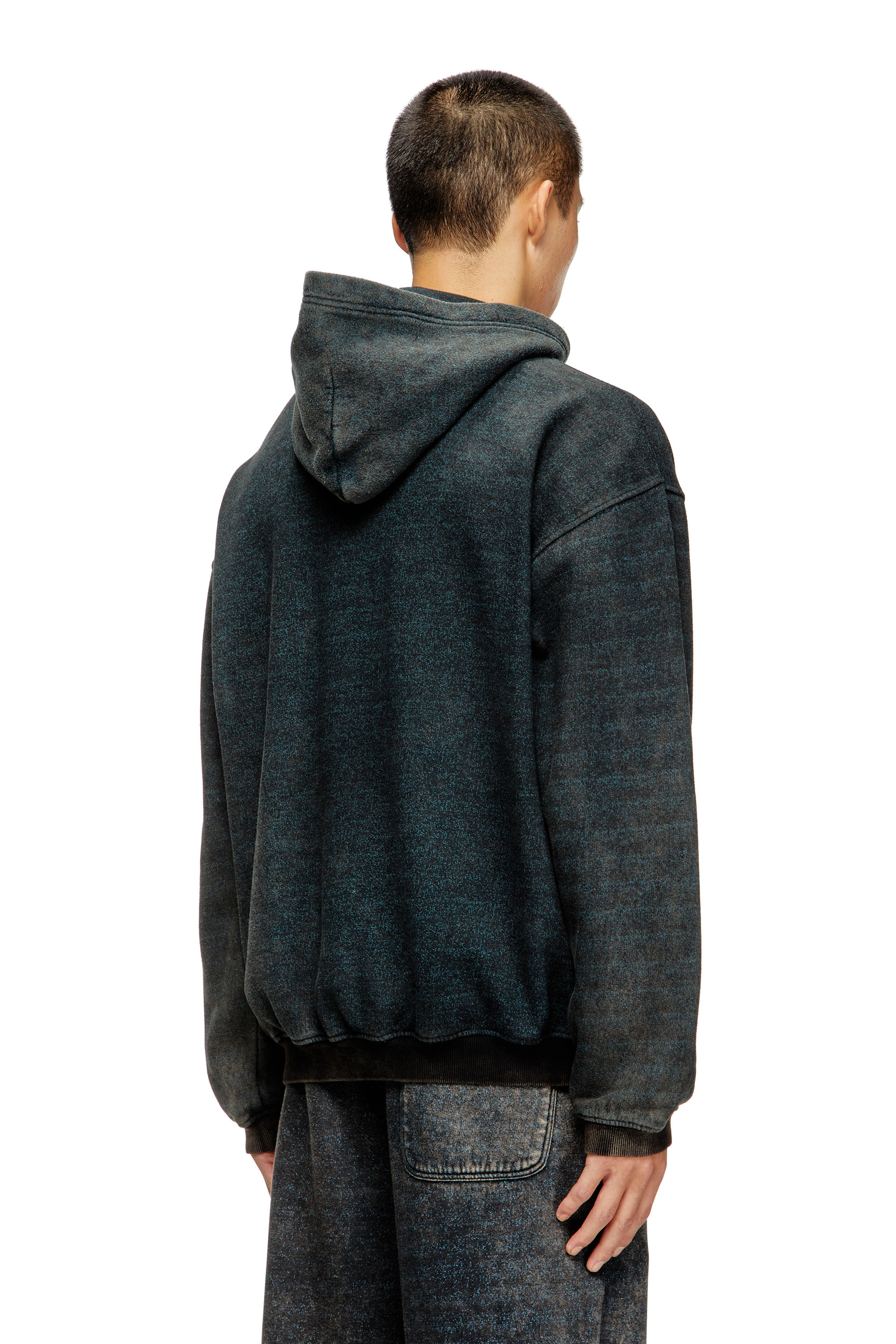 Diesel - S-KAI, Sudadera con capucha de algodón con bolsillo tipo canguro Hombre in Multicolor - 4
