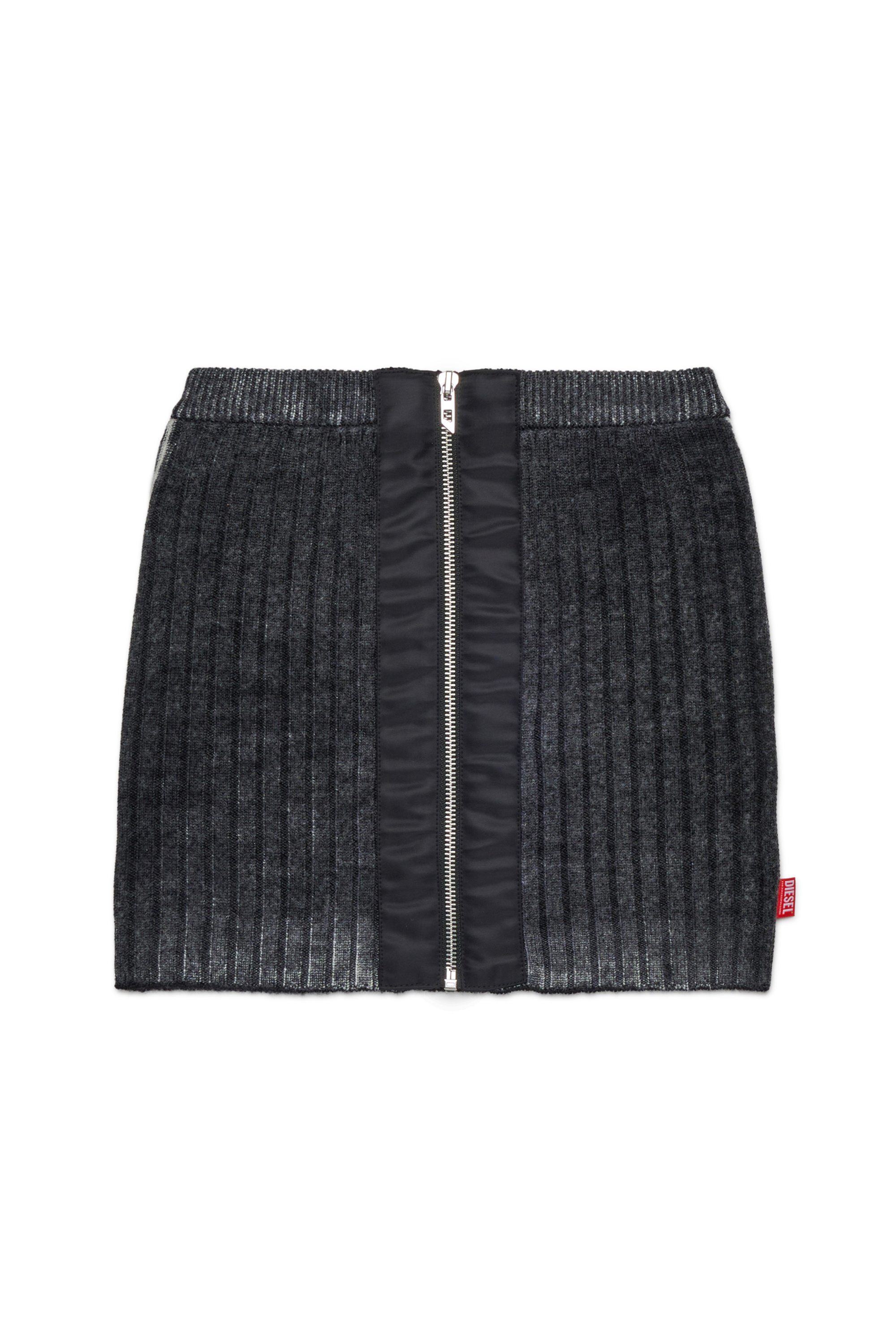 Diesel - GMASI, Falda de lana con cremallera central Mujer in Negro - 1