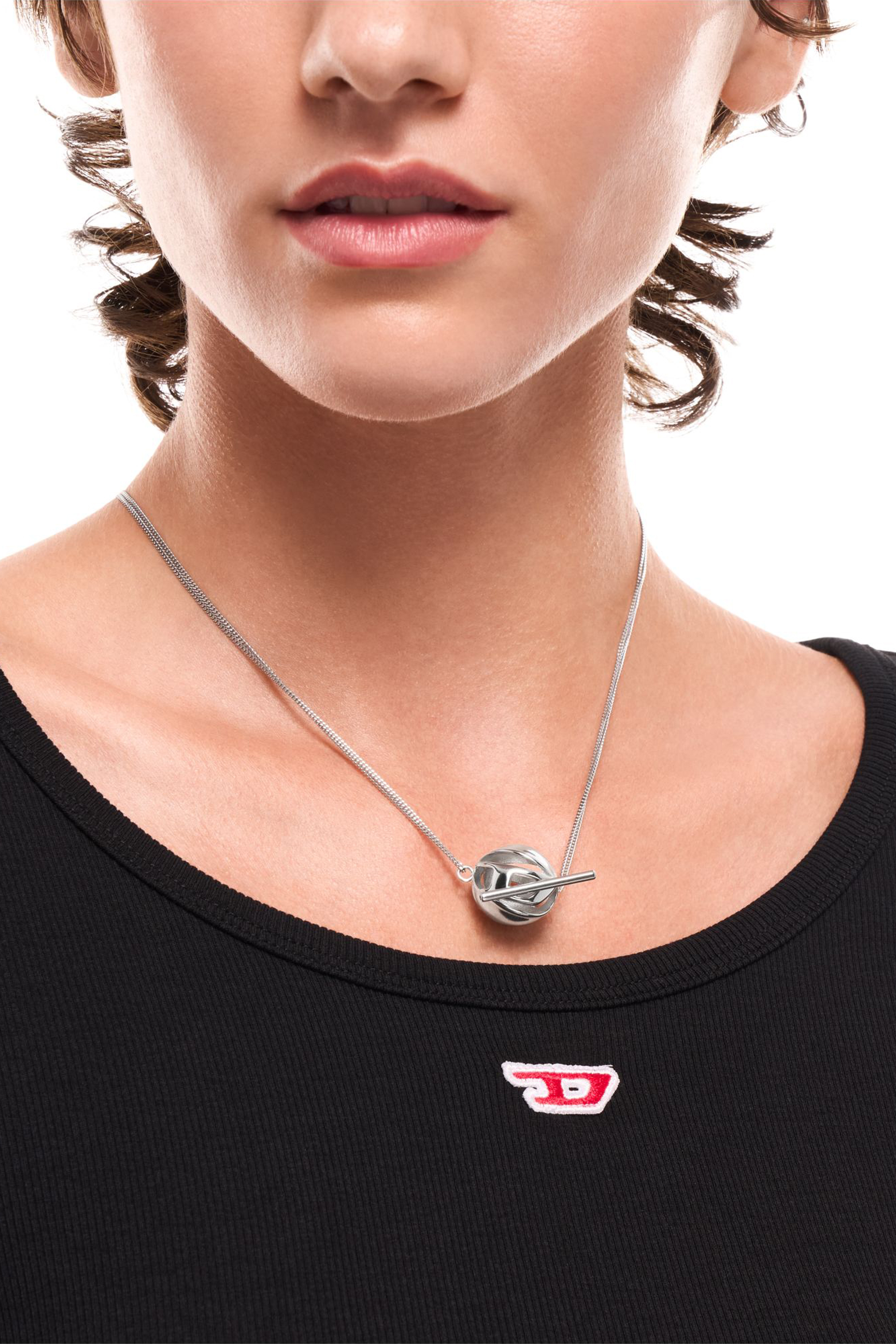 Diesel - DX1716040, Unisex's Stainless Steel Pendant Necklace in Silver - 3