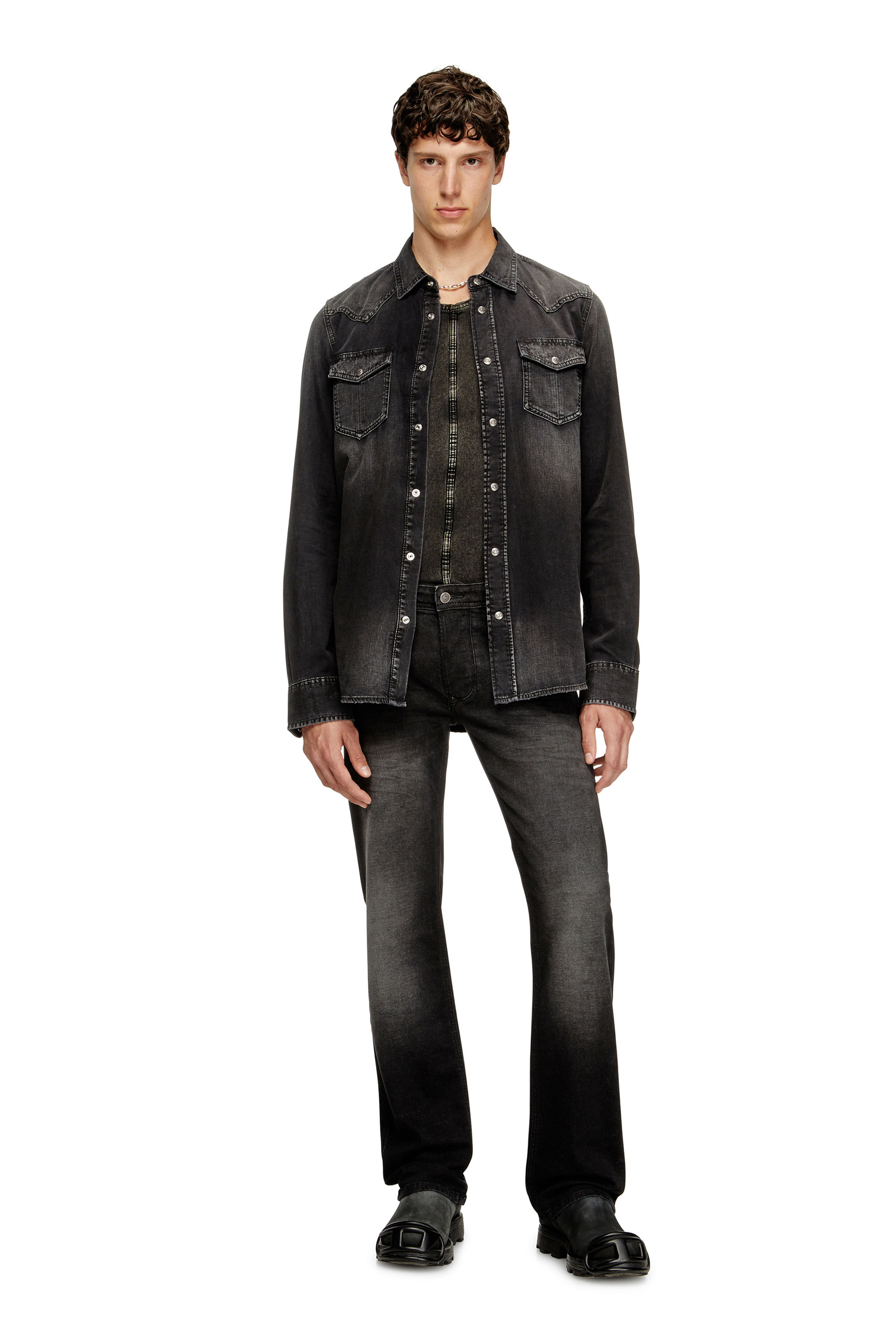 Diesel - D-VEGA, Sobrecamisa denim Hombre in Negro - 2
