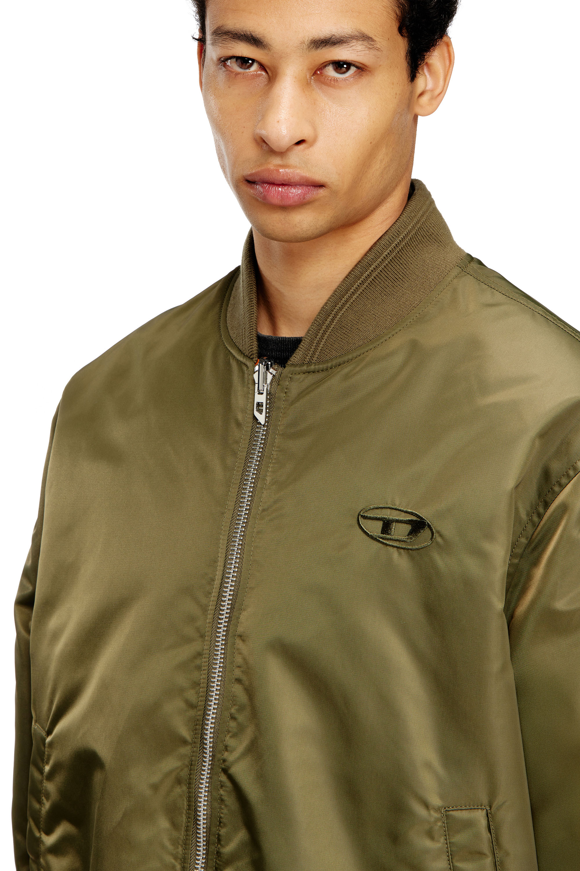 Diesel - W-TYPE-D1, Chaqueta bomber acolchada con bordado Oval D Hombre in Multicolor - 5