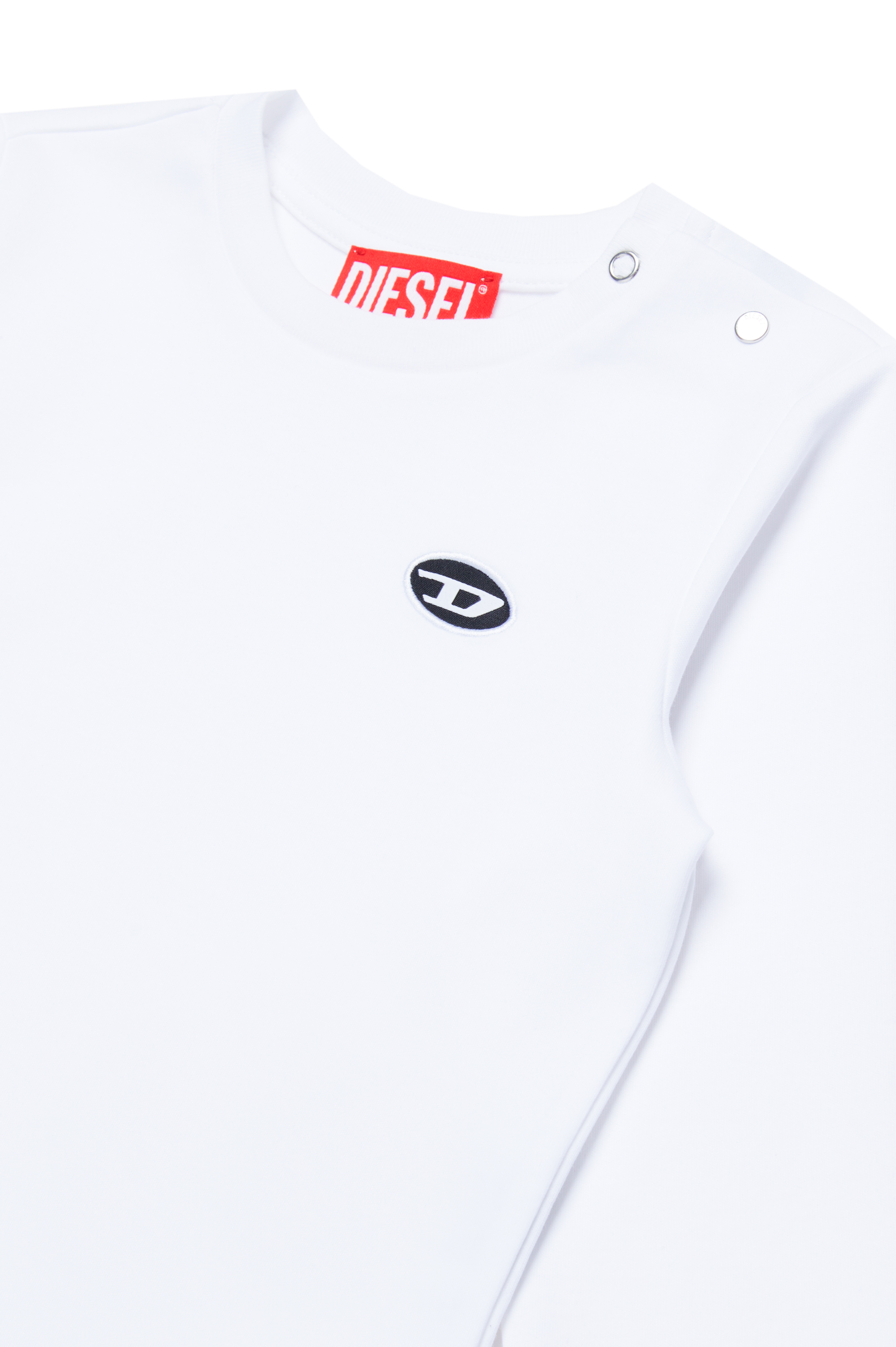 Diesel - TJUSTDOVALPJLSB, Hombre Camiseta de manga larga en algodón orgánico in Blanco - Image 3