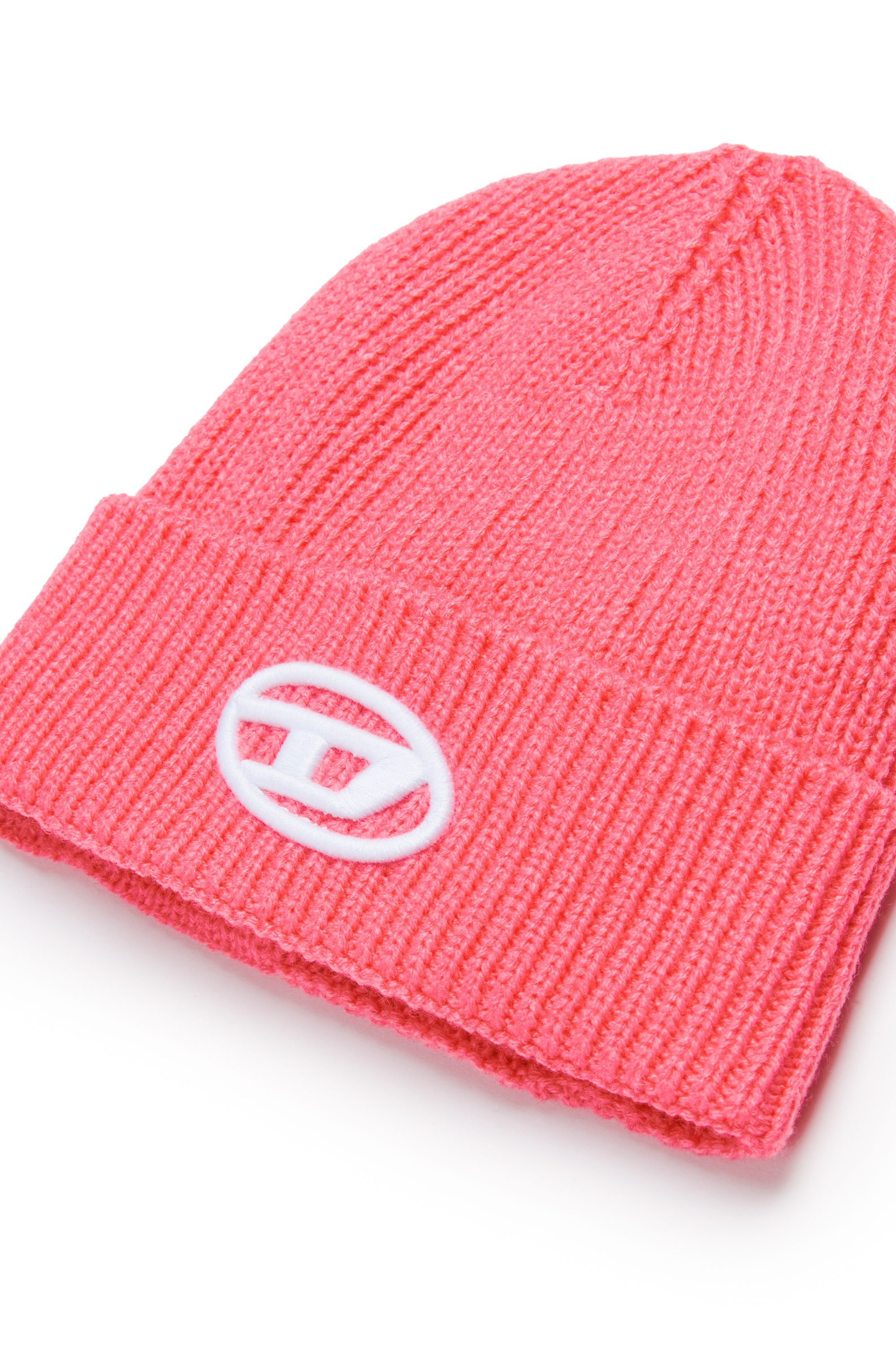 Diesel - FMARCOB, Gorro con bordado Oval D Unisex in Rosa - 3