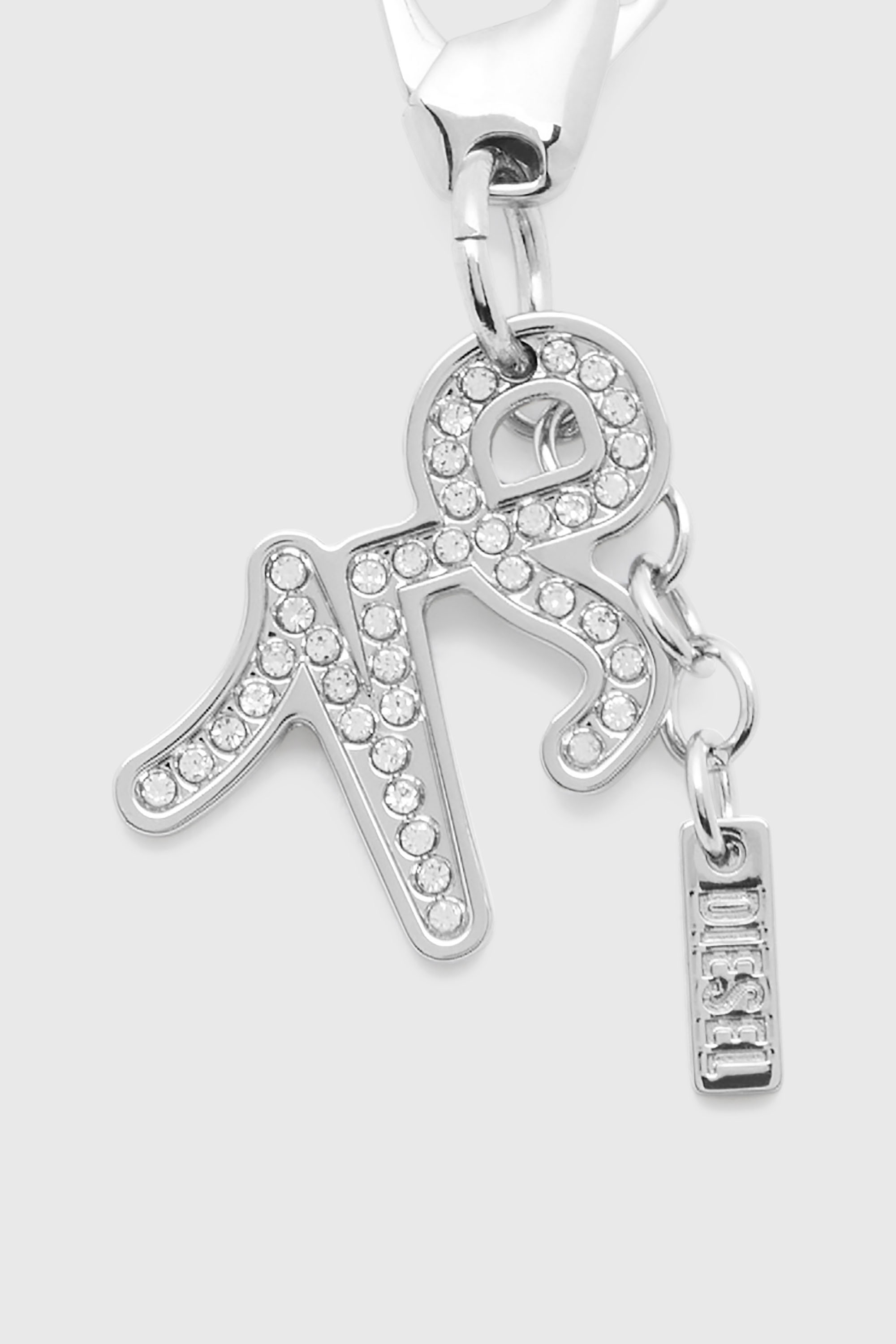 Diesel - CHARM CAPRICORN, Colgante de Capricornio met&aacute;lico con pedrer&iacute;a Unisex in Plateado - 2