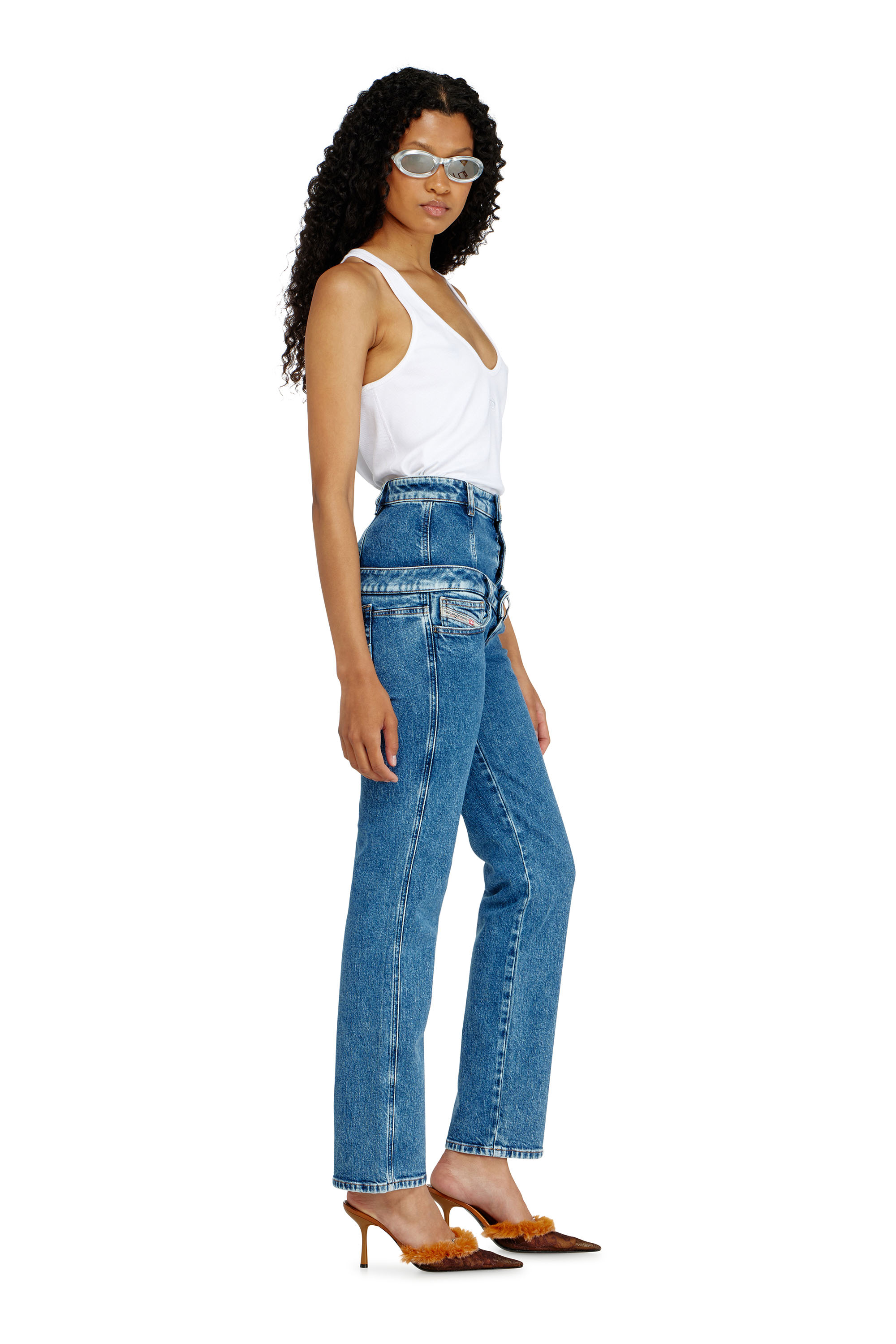 Diesel - Slim Jeans D-Fynora 007EU Mujer, Azul medio - 2