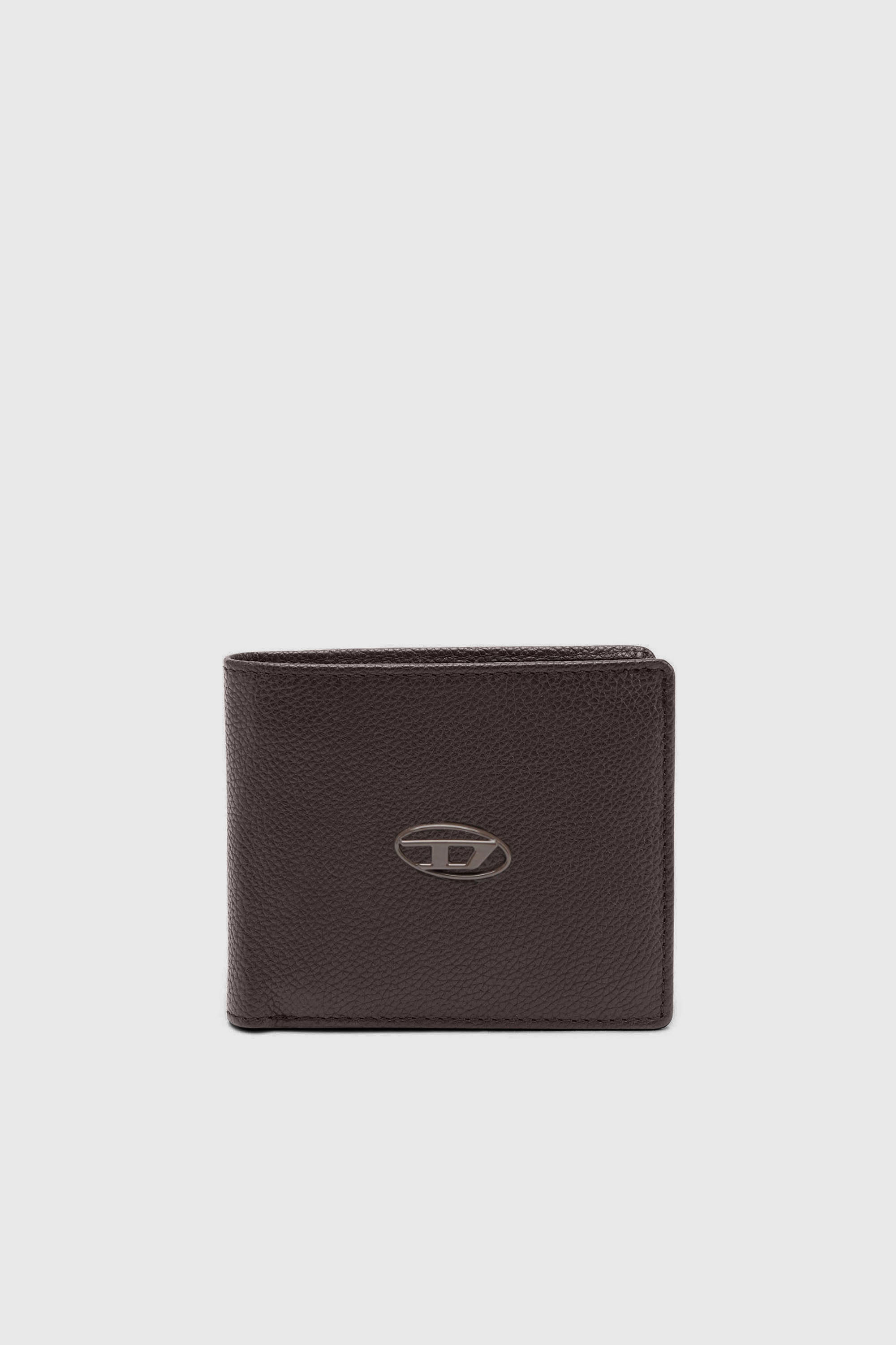 Diesel - BI FOLD COIN S, Cartera de cuero granulado que se pliega por la mitad Hombre in Marr&oacute;n - 1