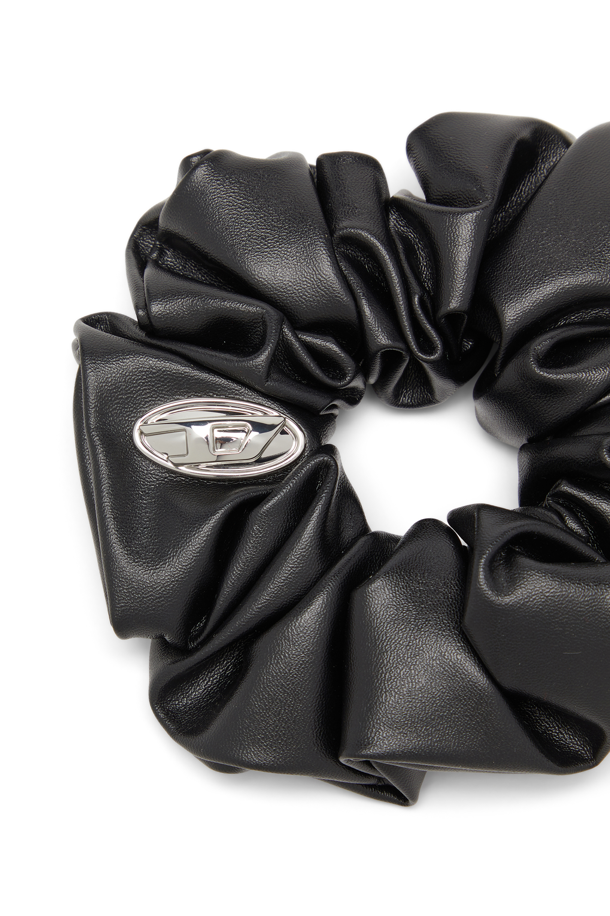 Diesel - BANGLE SCRUNCHIE, Coletero con logotipo metálico Mujer in Negro - 2