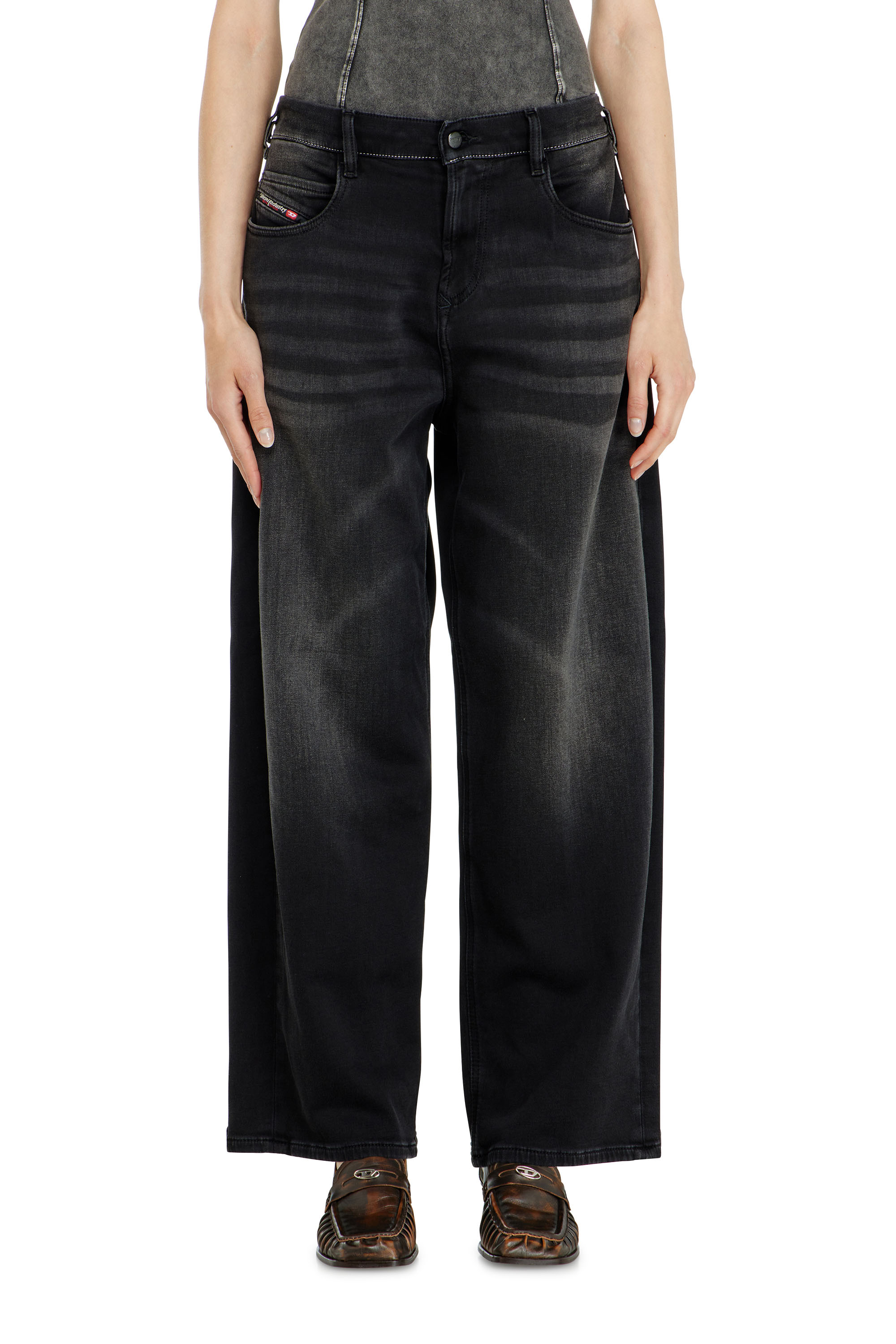 Diesel - Unisex's Relaxed 2097 D-Enim-M Joggjeans&reg; 09P90, Black/Dark grey - 2