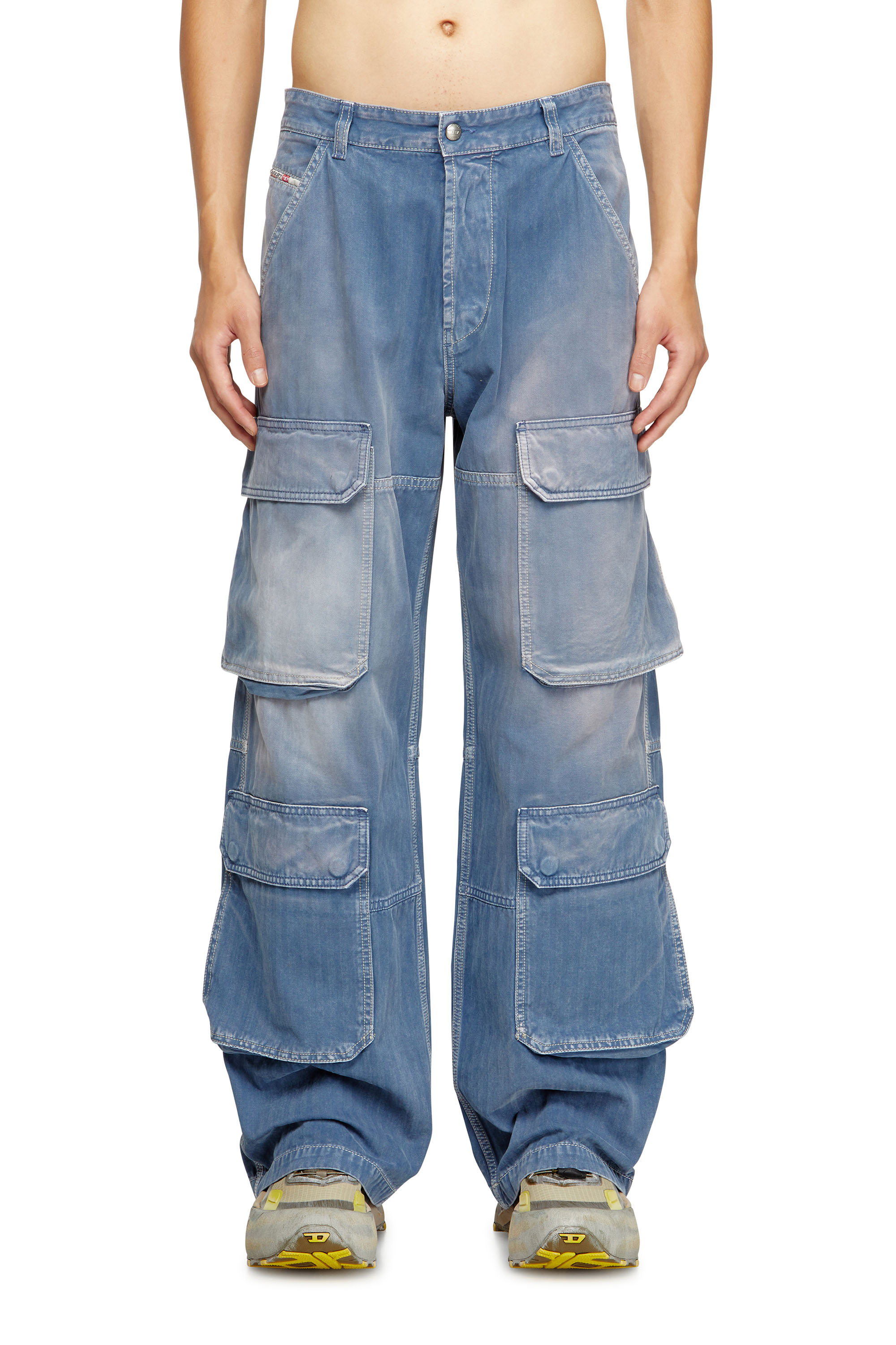 Diesel - Relaxed Jeans D-Touch 09M93 Hombre, Azul medio - 1
