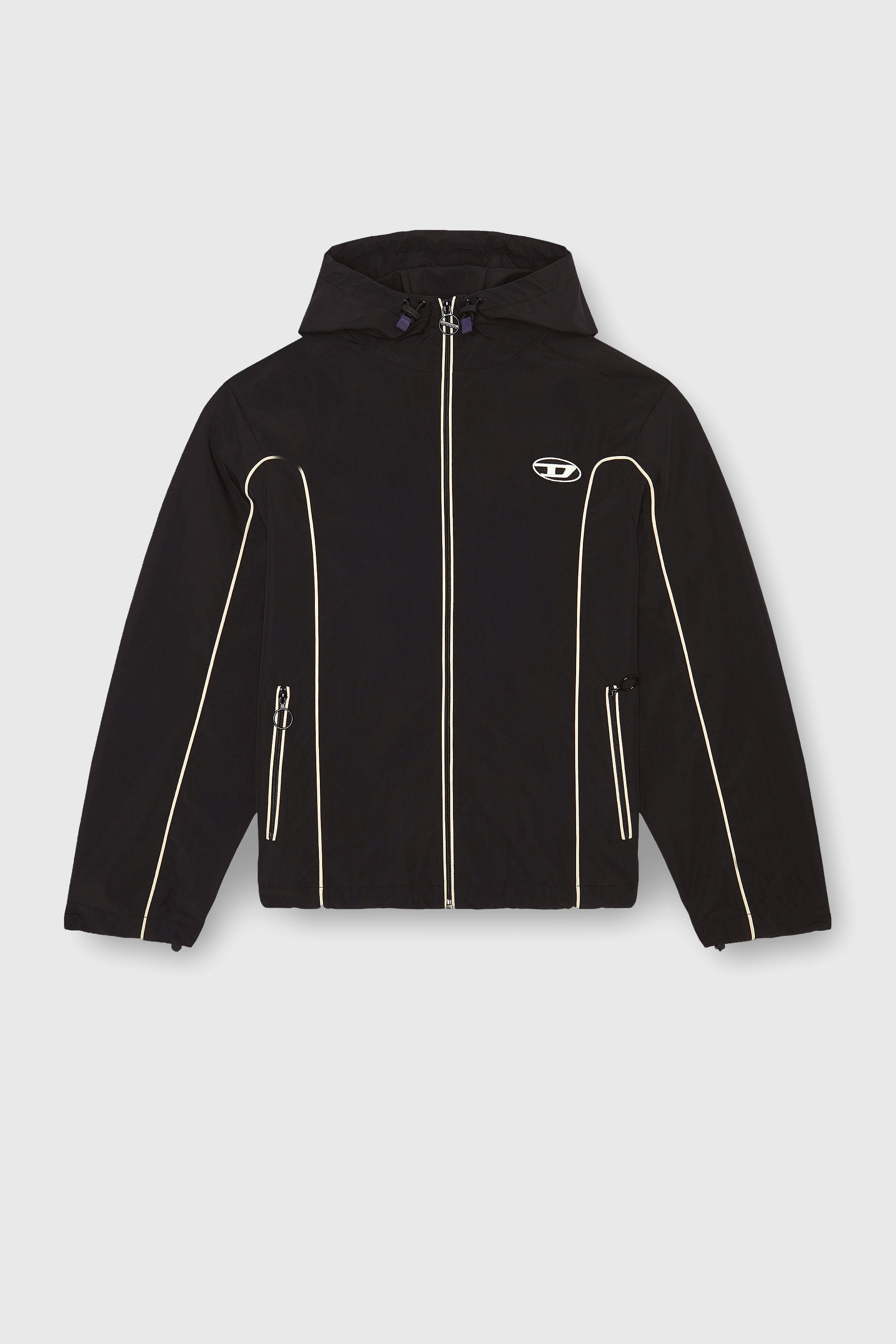 Diesel - J-HIVES, Anorak con ribetes contrastantes Hombre in Negro - 2