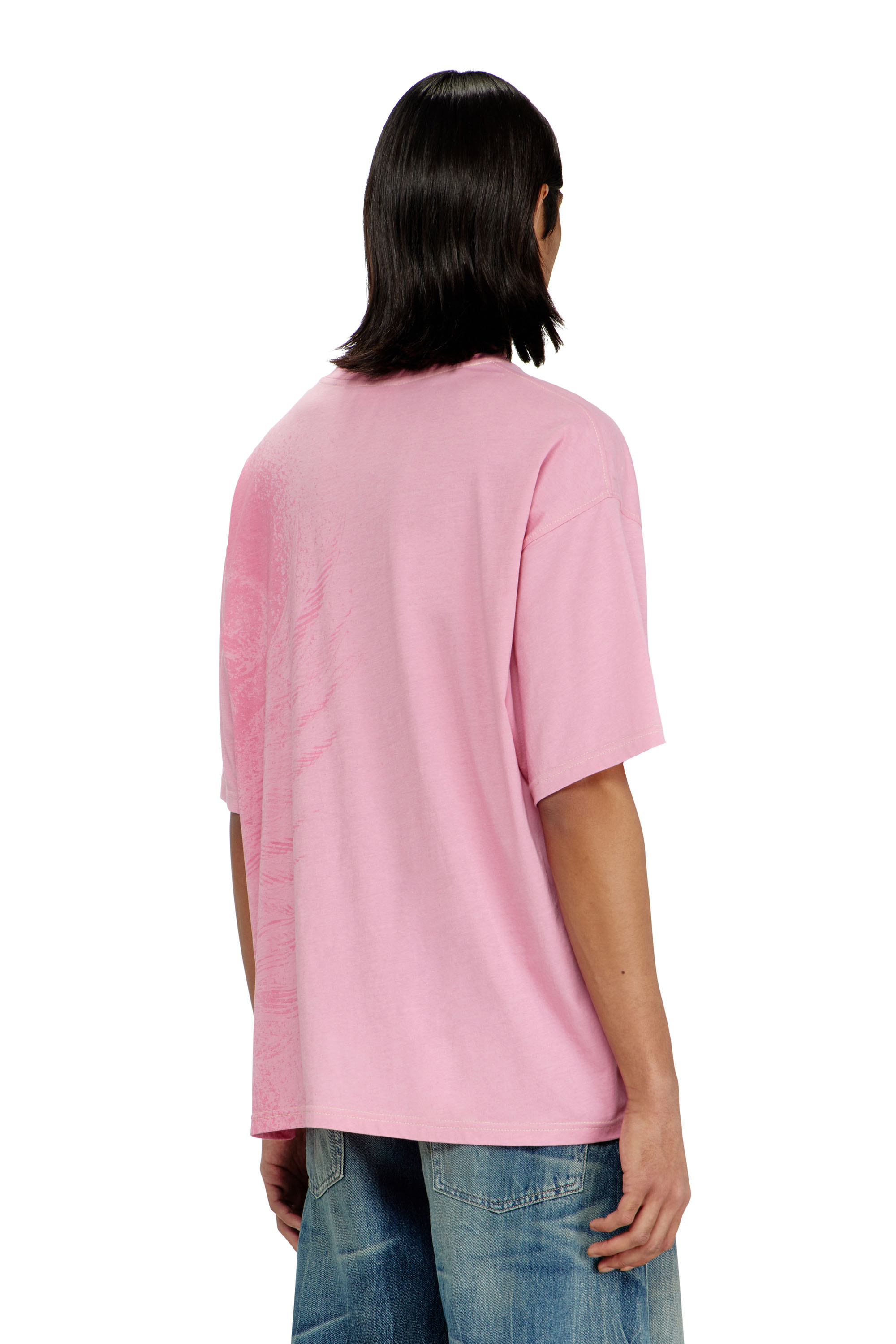 Diesel - T-BOXT-AA3, Camiseta de corte relajado con estampados de Hombre in Rosa - 4