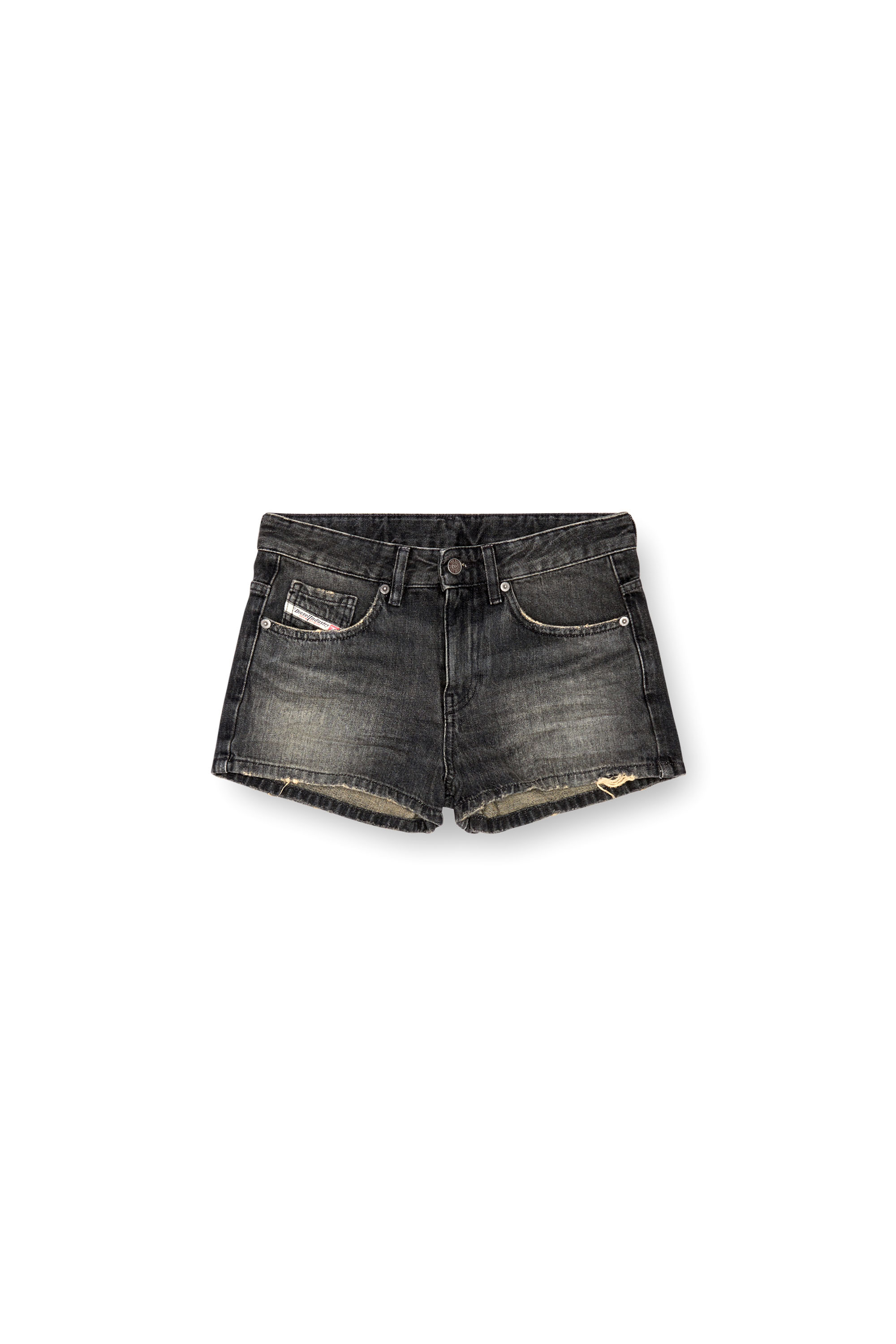 Diesel - DE-YUBA, Mujer Pantalones cortos en denim in Negro - Image 3