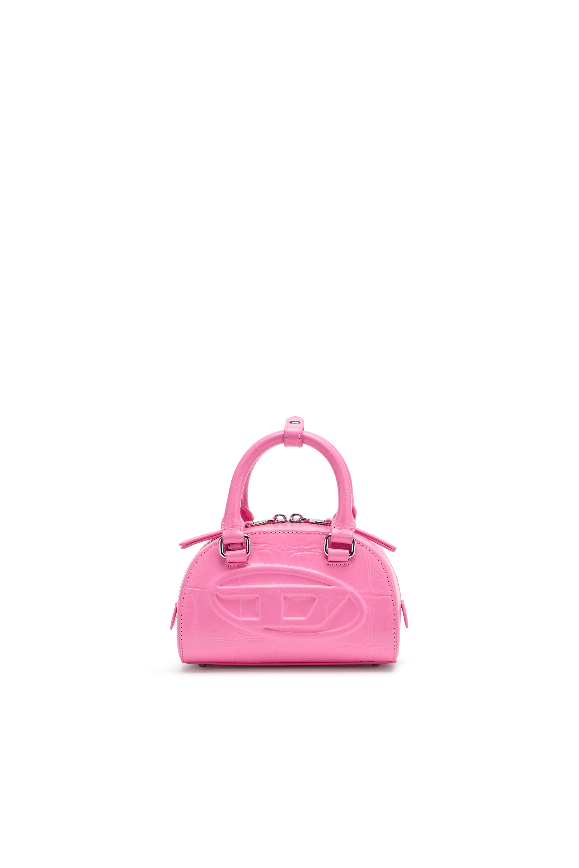 Diesel - 1DR DOME CROSSBODY, Bolso bowling Dome-Mini 1DR en piel efecto cocodrilo Mujer in Rosa - 1