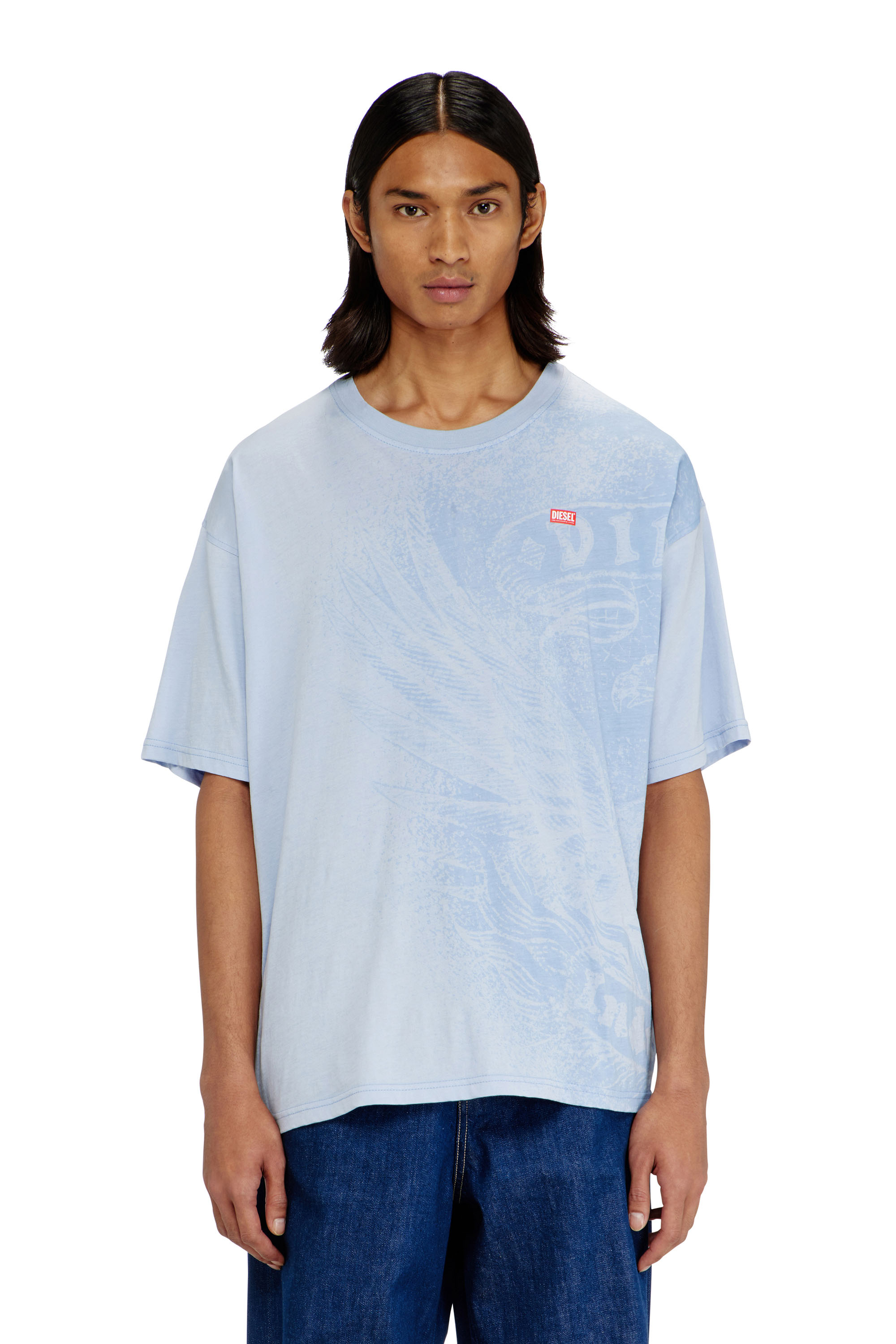 Diesel - T-BOXT-AA3, Camiseta de corte relajado con estampados de Hombre in Azul marino - 1