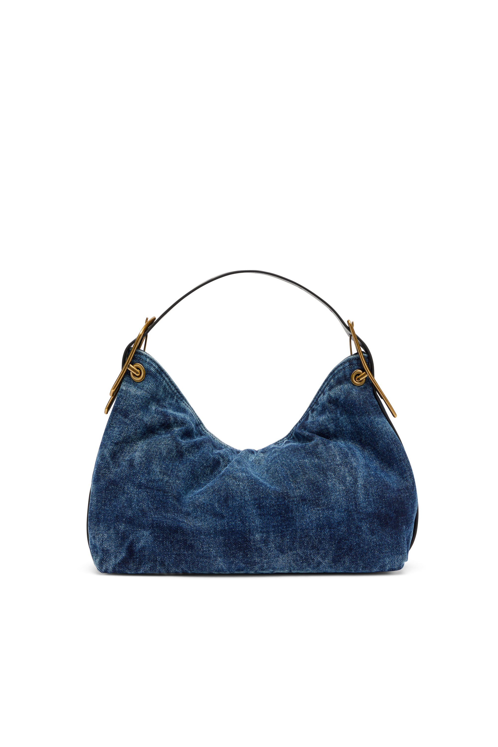Diesel - D-LINE SHOULDER, D-Line-Bolso de hombro en deim Mujer in Azul marino - 4