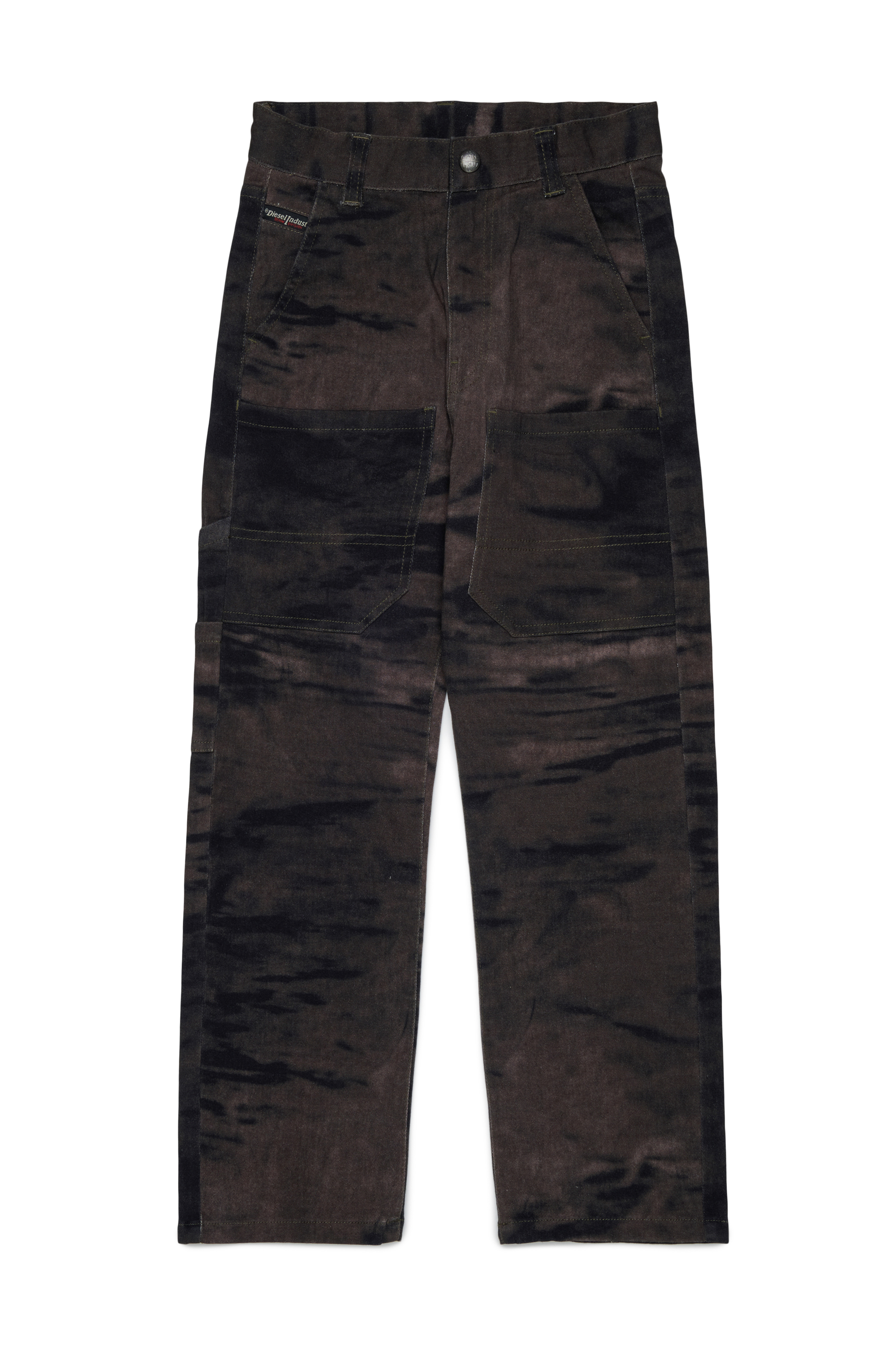 Diesel - PJAKE, Pantal&oacute;n de algod&oacute;n stretch con efecto jaspeado Hombre in Verde - 1