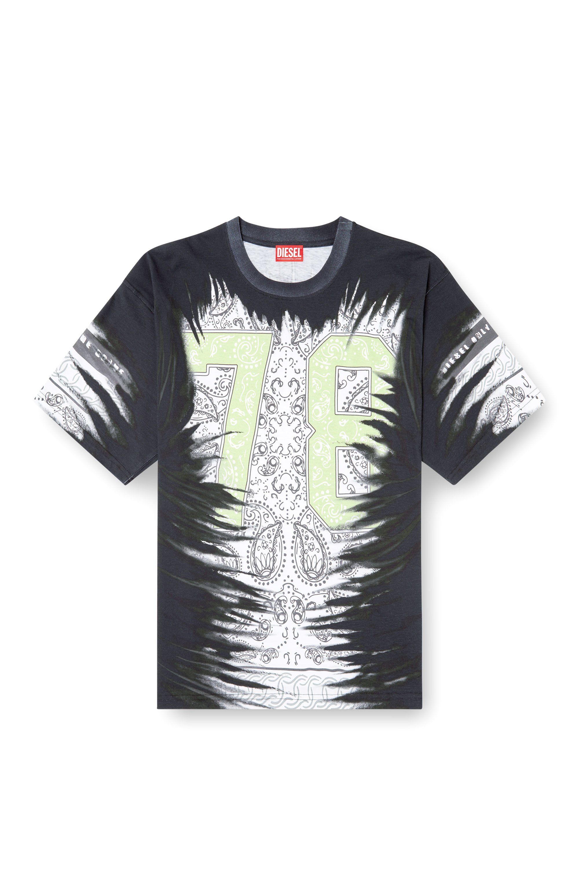 Diesel - T-BOXT-78-R1, Camiseta con estampado de bandana 78 Hombre in ToBeDefined - 3