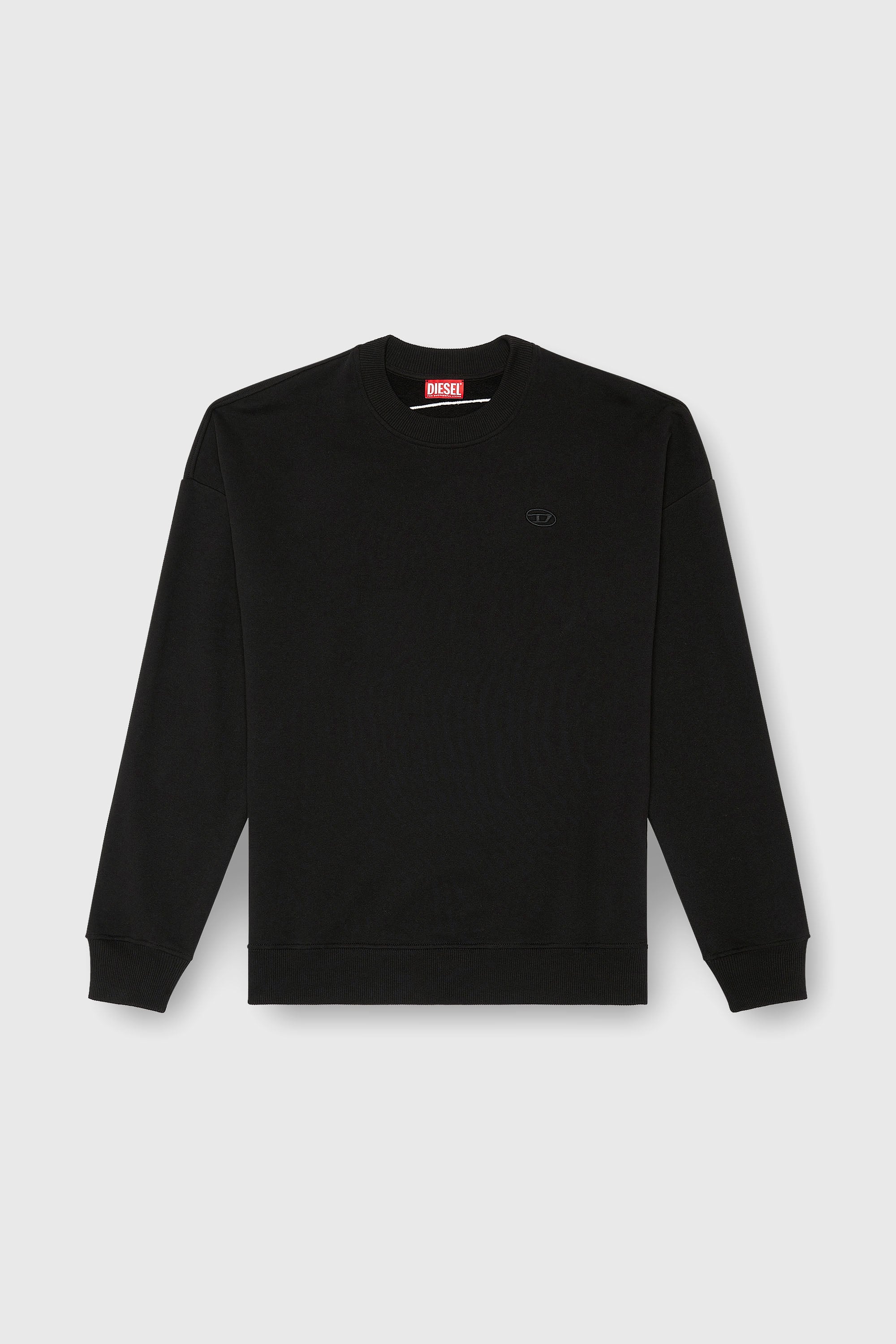 Diesel - S-ROB-MEGOVAL-D, Sudadera con logotipo bordado Hombre in Negro - 2