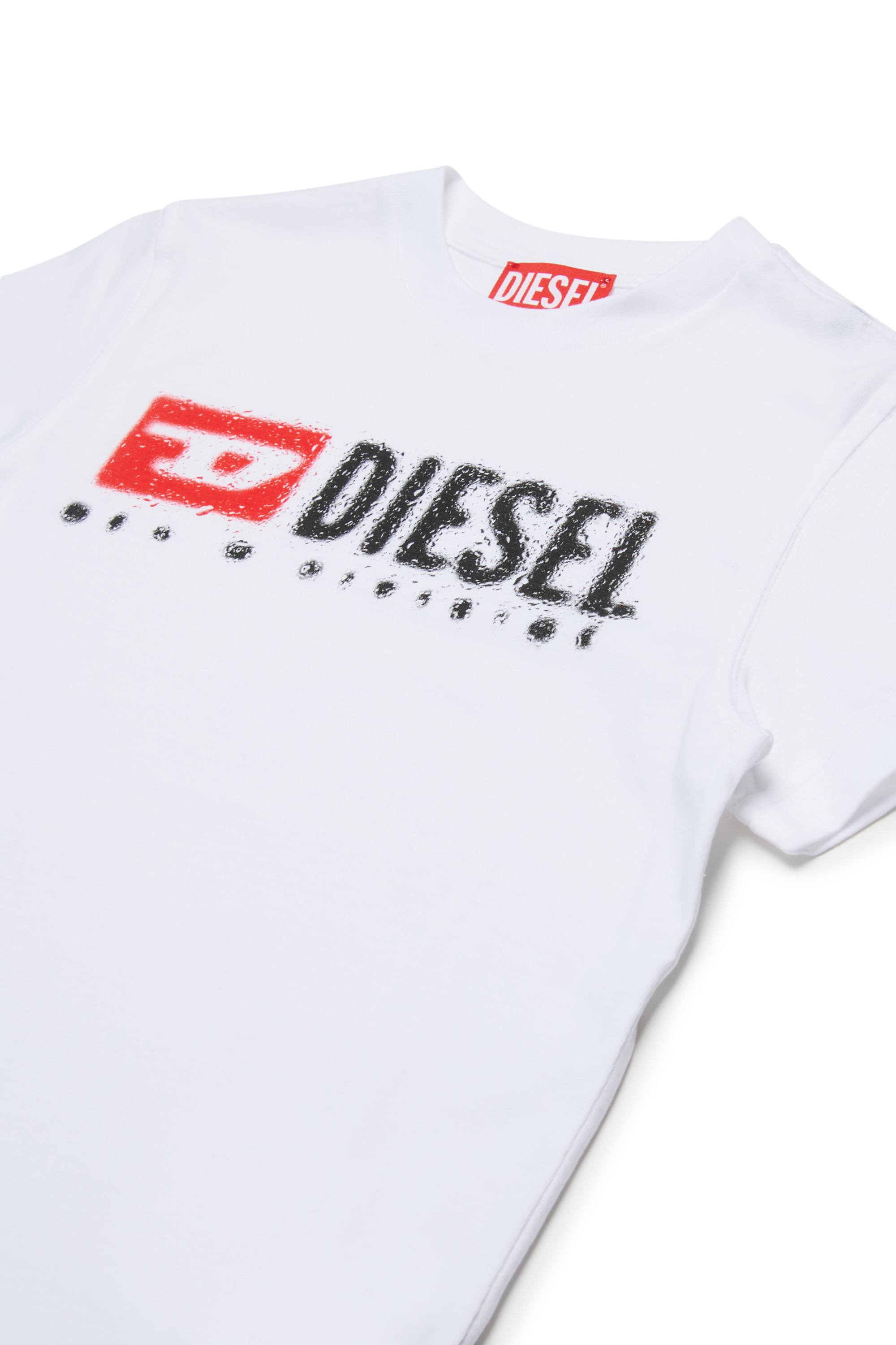 Diesel - TADJUSTK14, Camiseta de algodón con logo estampado Hombre in Blanco - 3