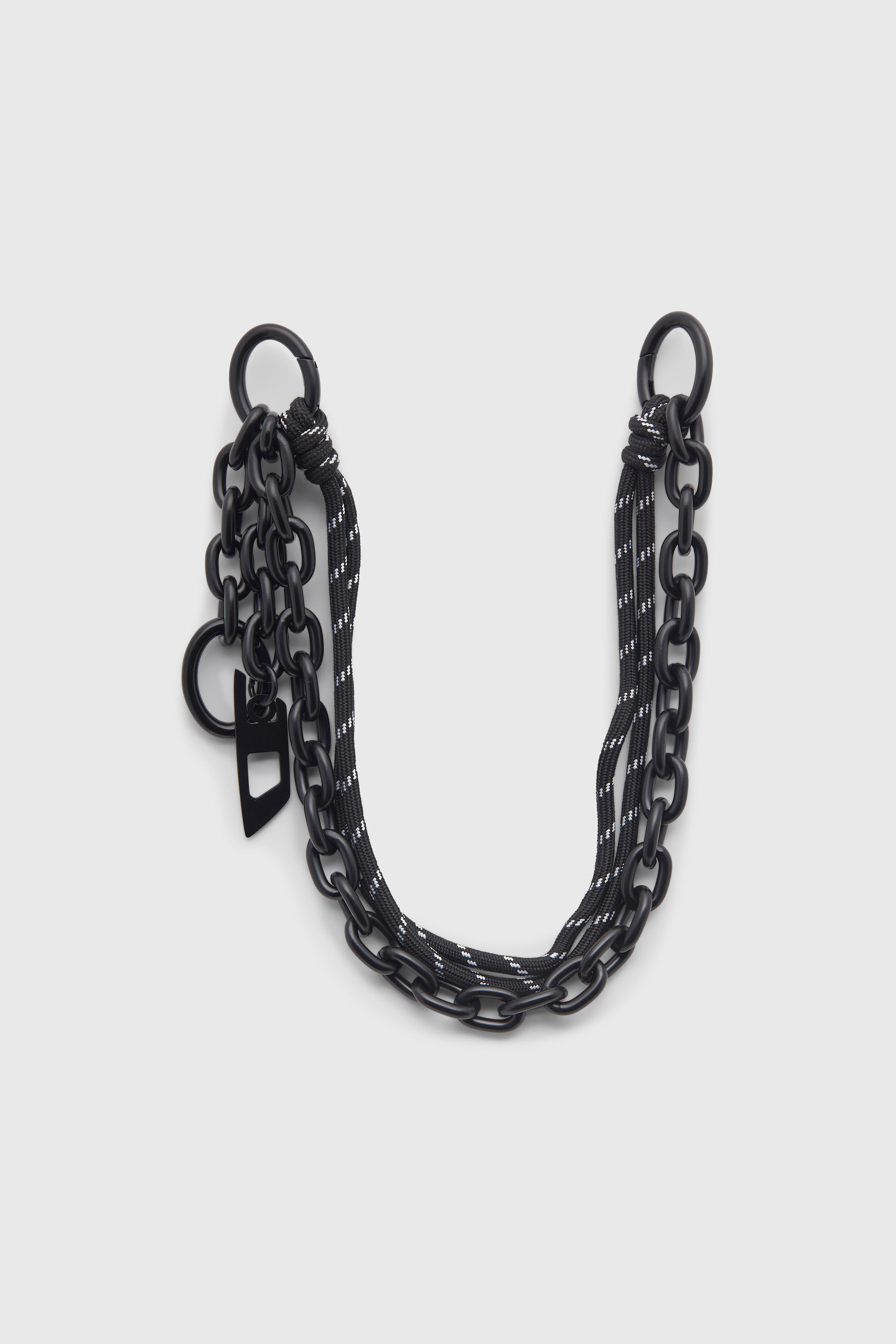 Diesel - CHAIN-D L, Encanto en cadena y cuerda Unisex in Negro - 1