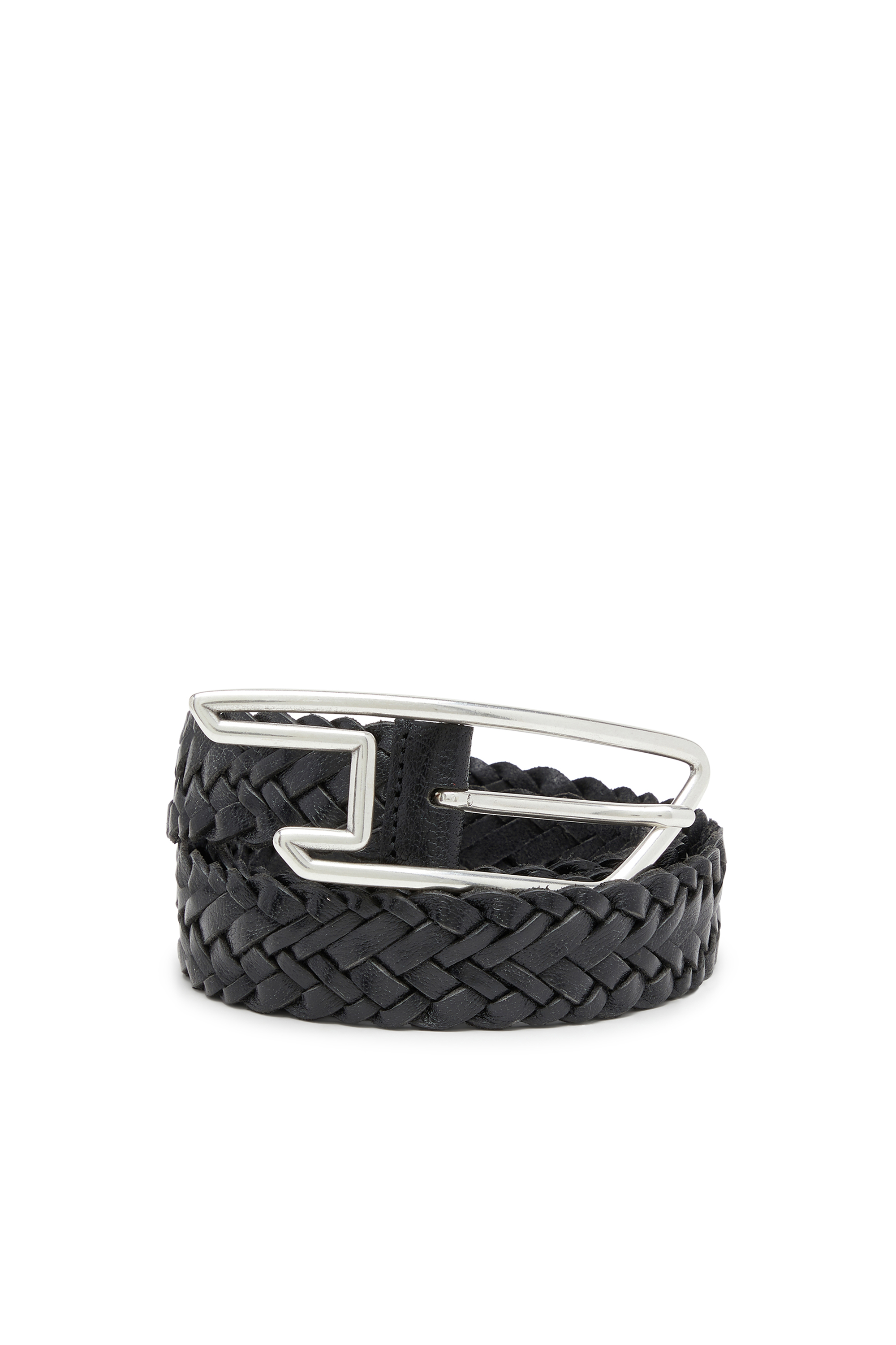 Diesel - B-D LINE 30 BRAIDERED, 3 cm cintur&oacute;n en piel trenzada Unisex in Negro - 3