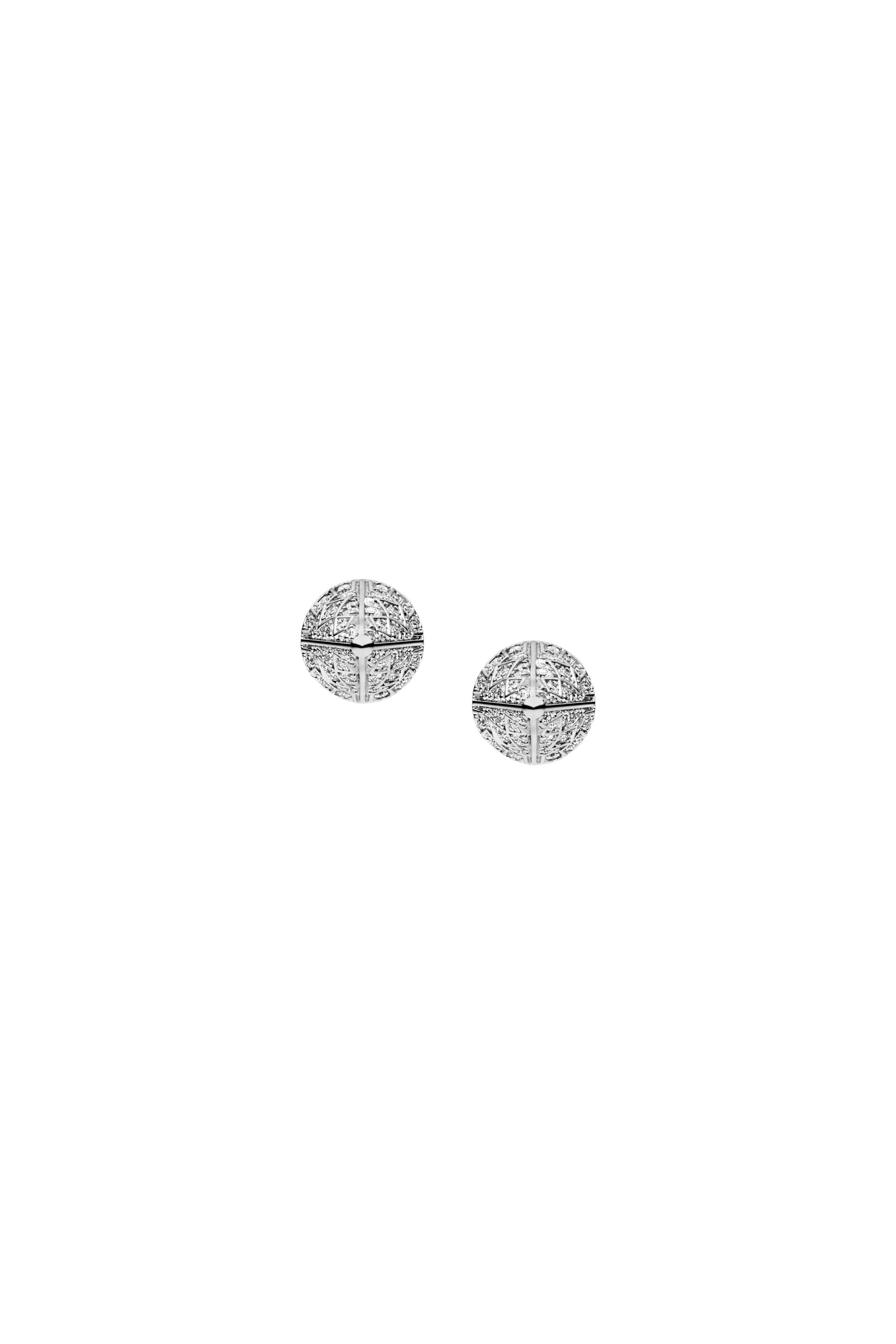 Diesel - DX1658040 JEWELLERY, Pendientes de tachuelas de lat&oacute;n en tono plateado Unisex in Plateado - 2
