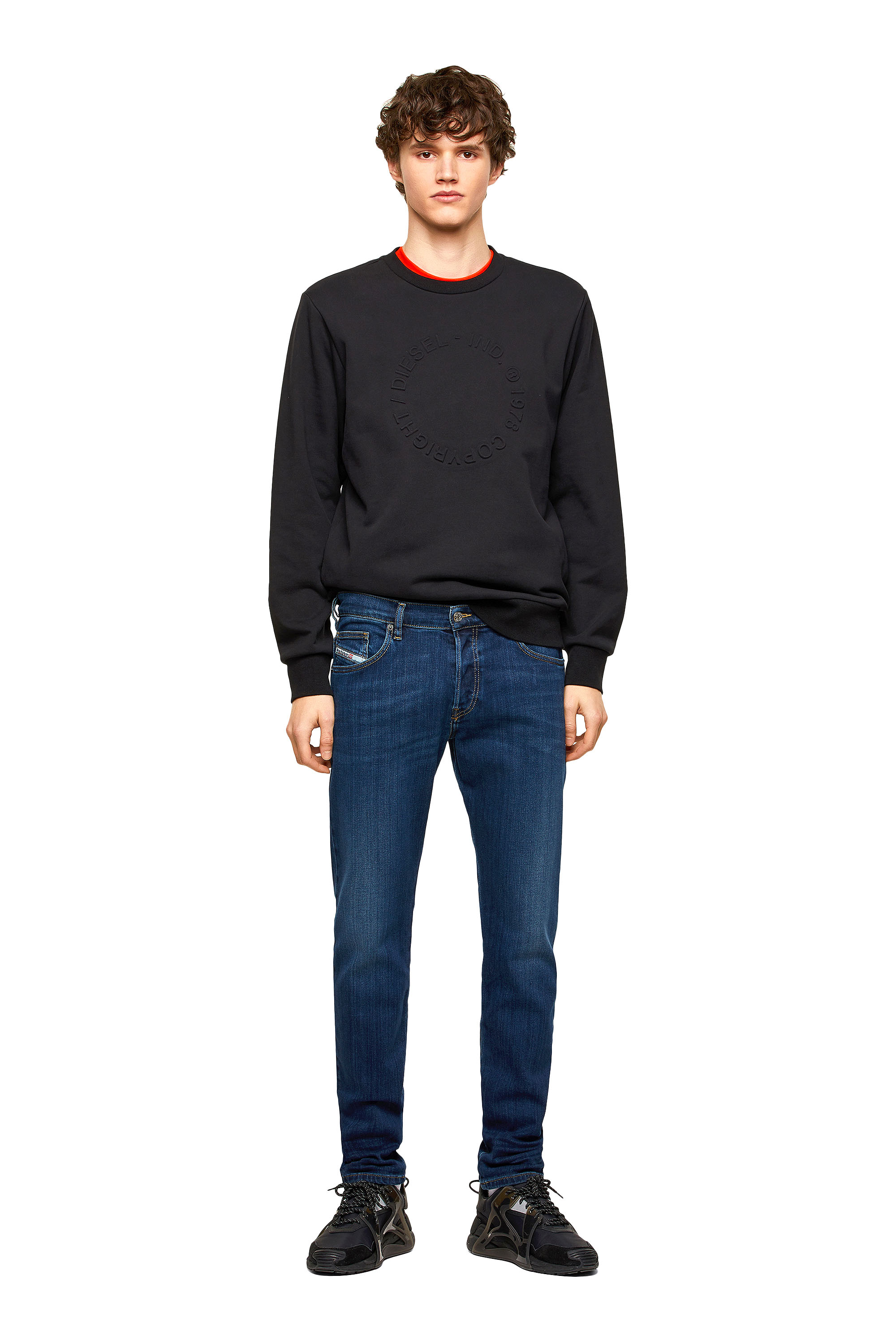 Diesel - D-Yennox 009ML Tapered Jeans, Azul Oscuro - Image 5