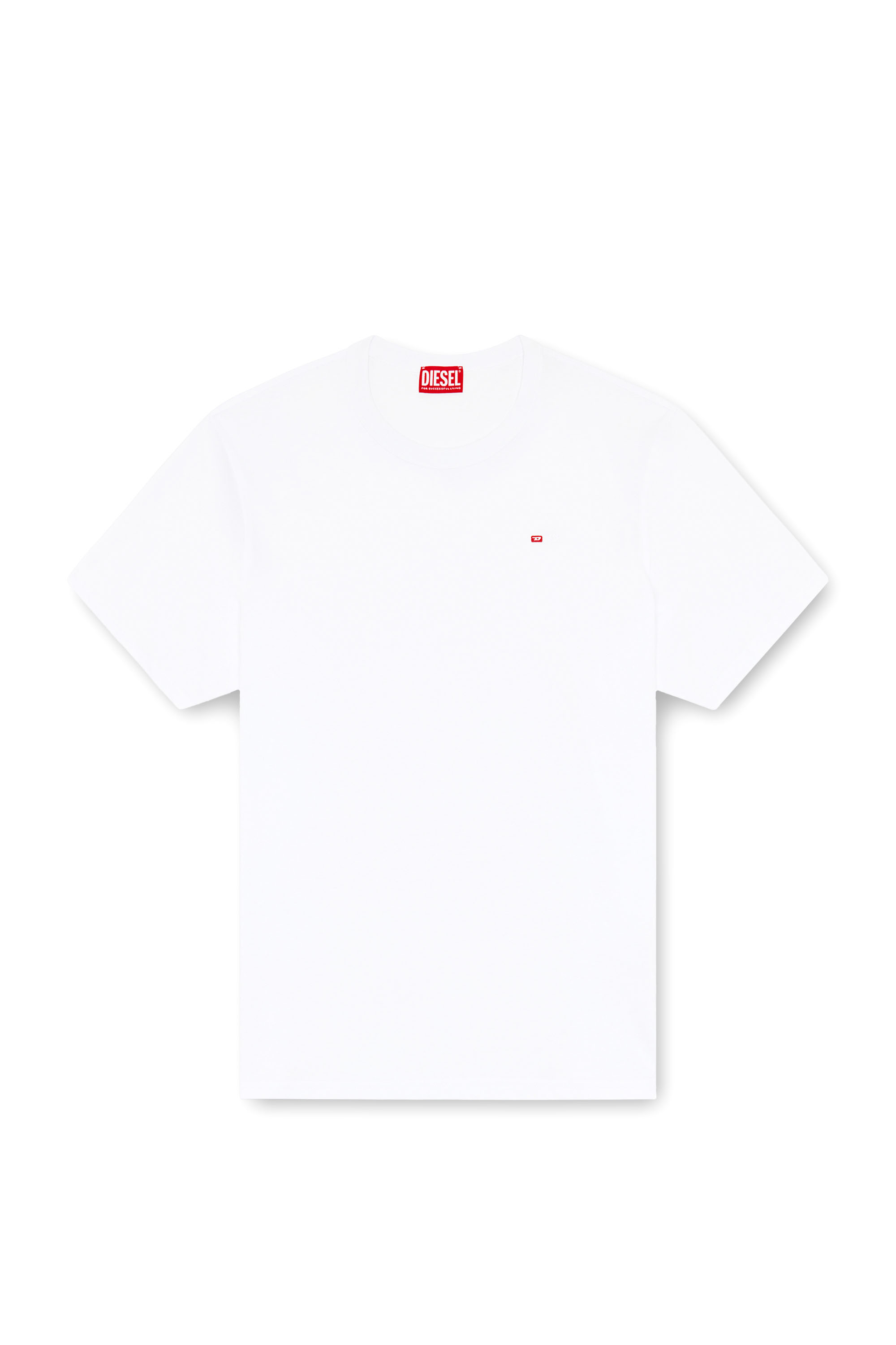 Diesel - T-ADJUST-MICRODIV, Camiseta con logotipo pequeño bordado Unisex in Blanco - 4