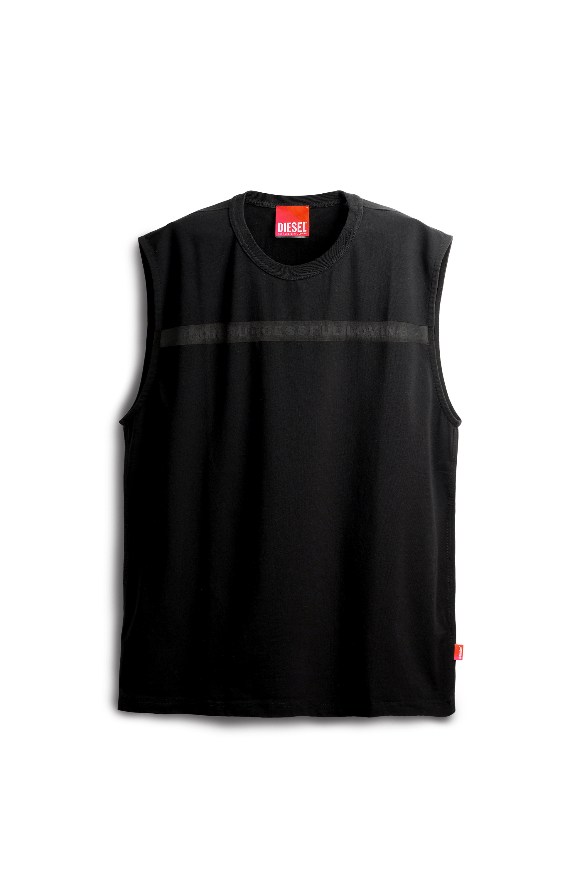 Diesel - PR-T-NORM-BISC-MATI-R, Camiseta de tirantes con logo For Successful Loving Unisex in Negro - 2