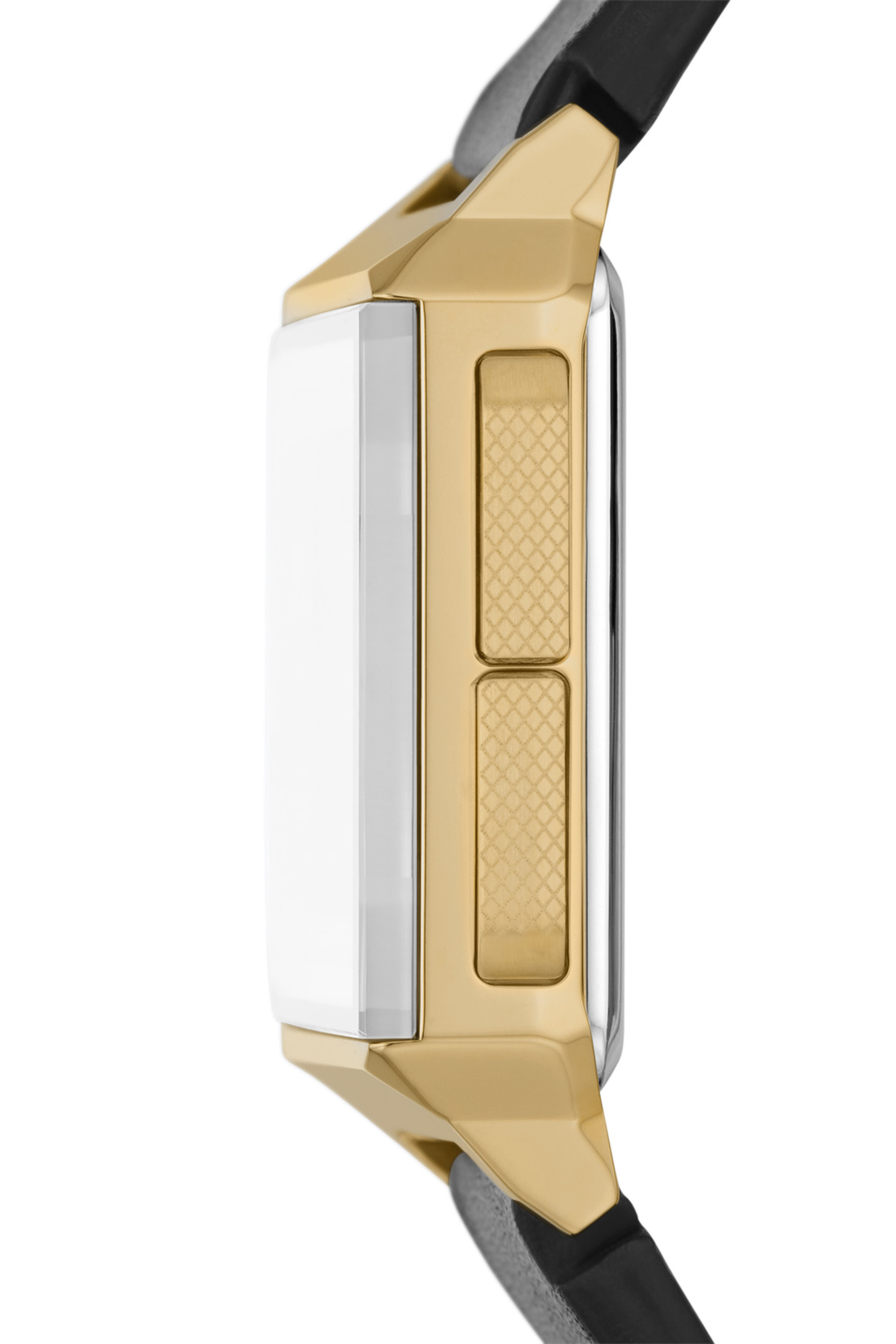 Diesel - DZ1996, Reloj Chopped digital de cuero negro Unisex in Negro - 3