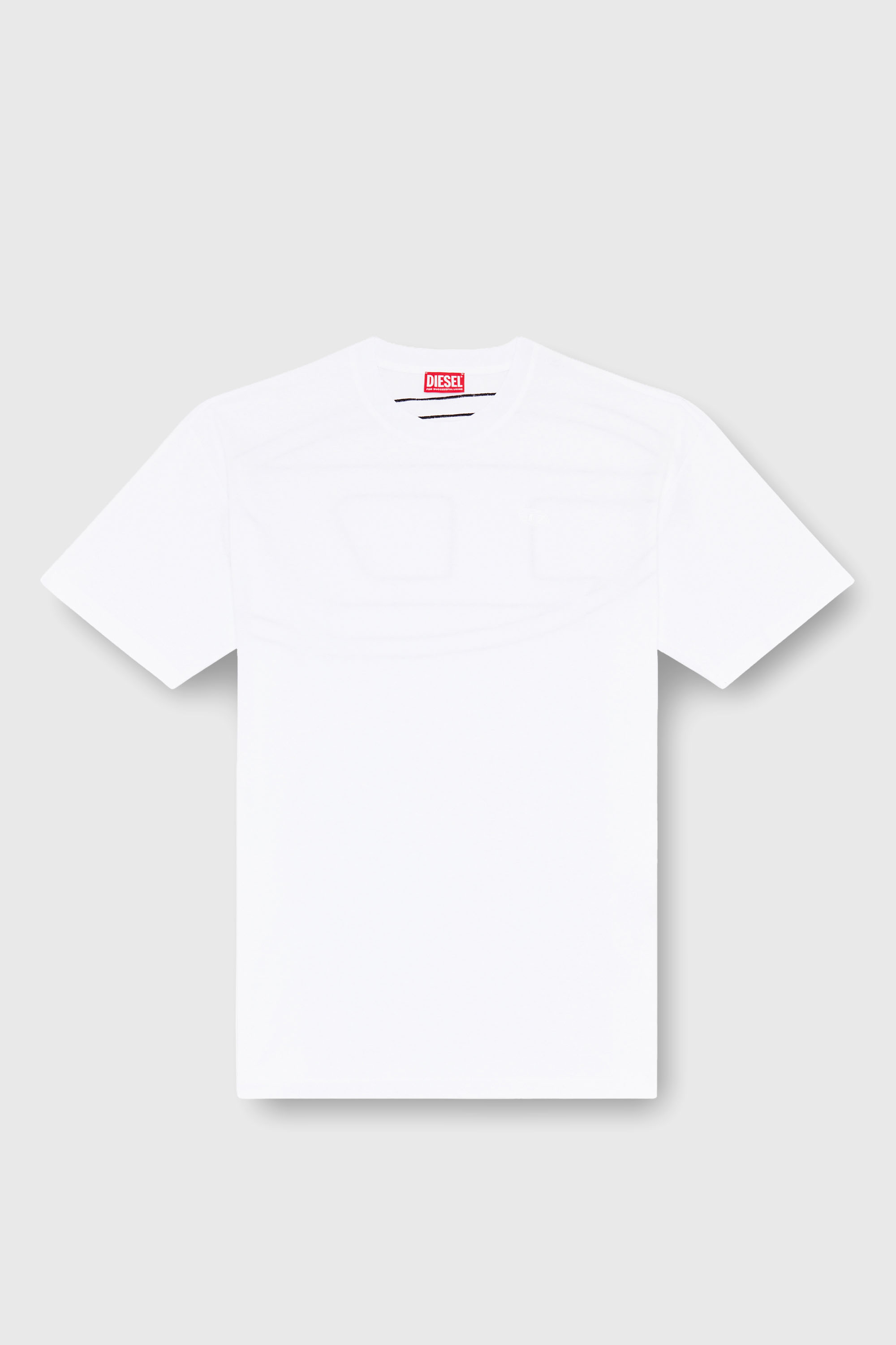 Diesel - T-BOGGY-MEGOVAL-D, Camiseta con bordado oval D grande Hombre in Blanco - 2