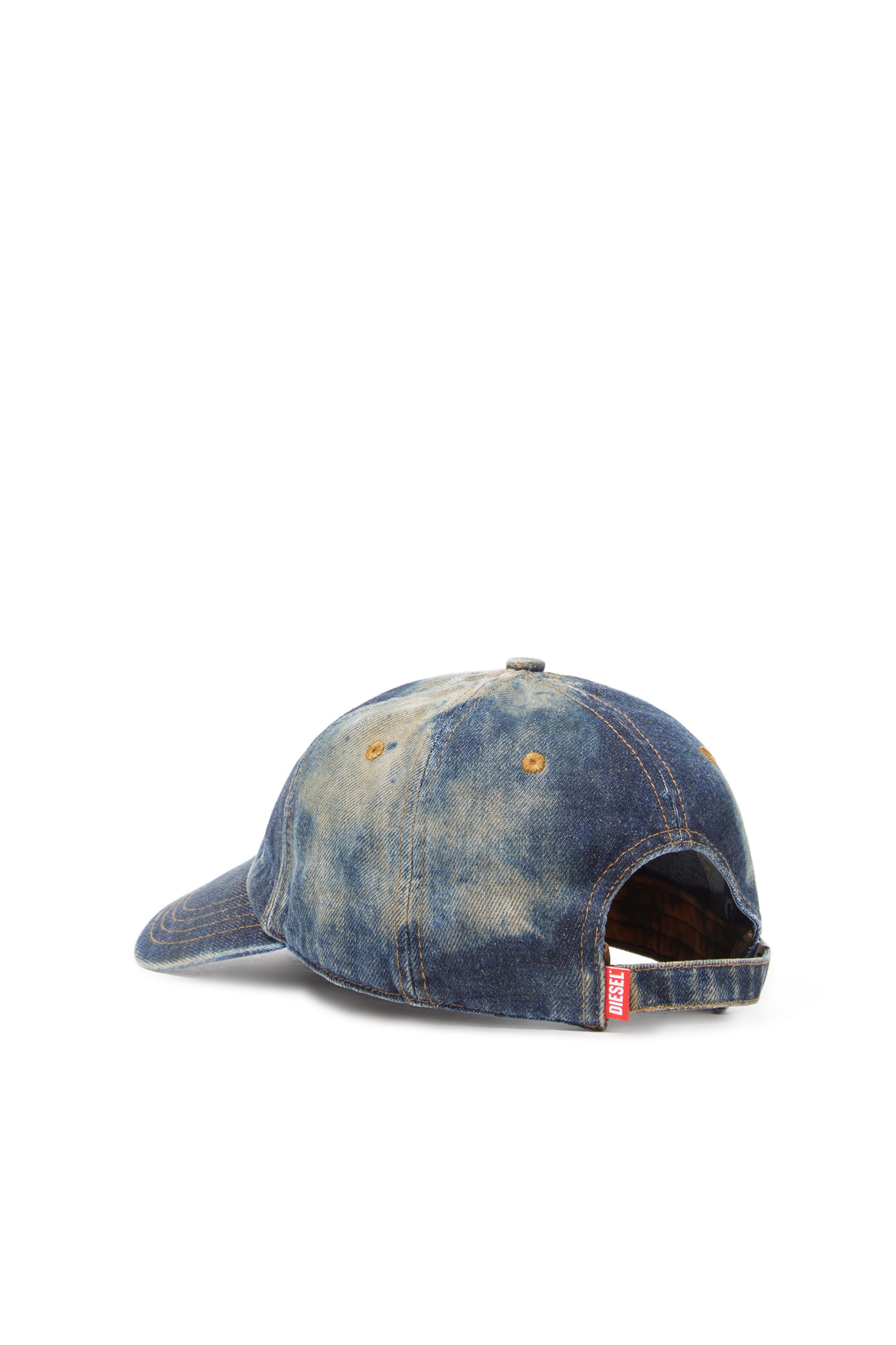 Diesel - C-CAP-DD, Gorra de béisbol en denim con efecto de suciedad Unisex in Azul marino - 2