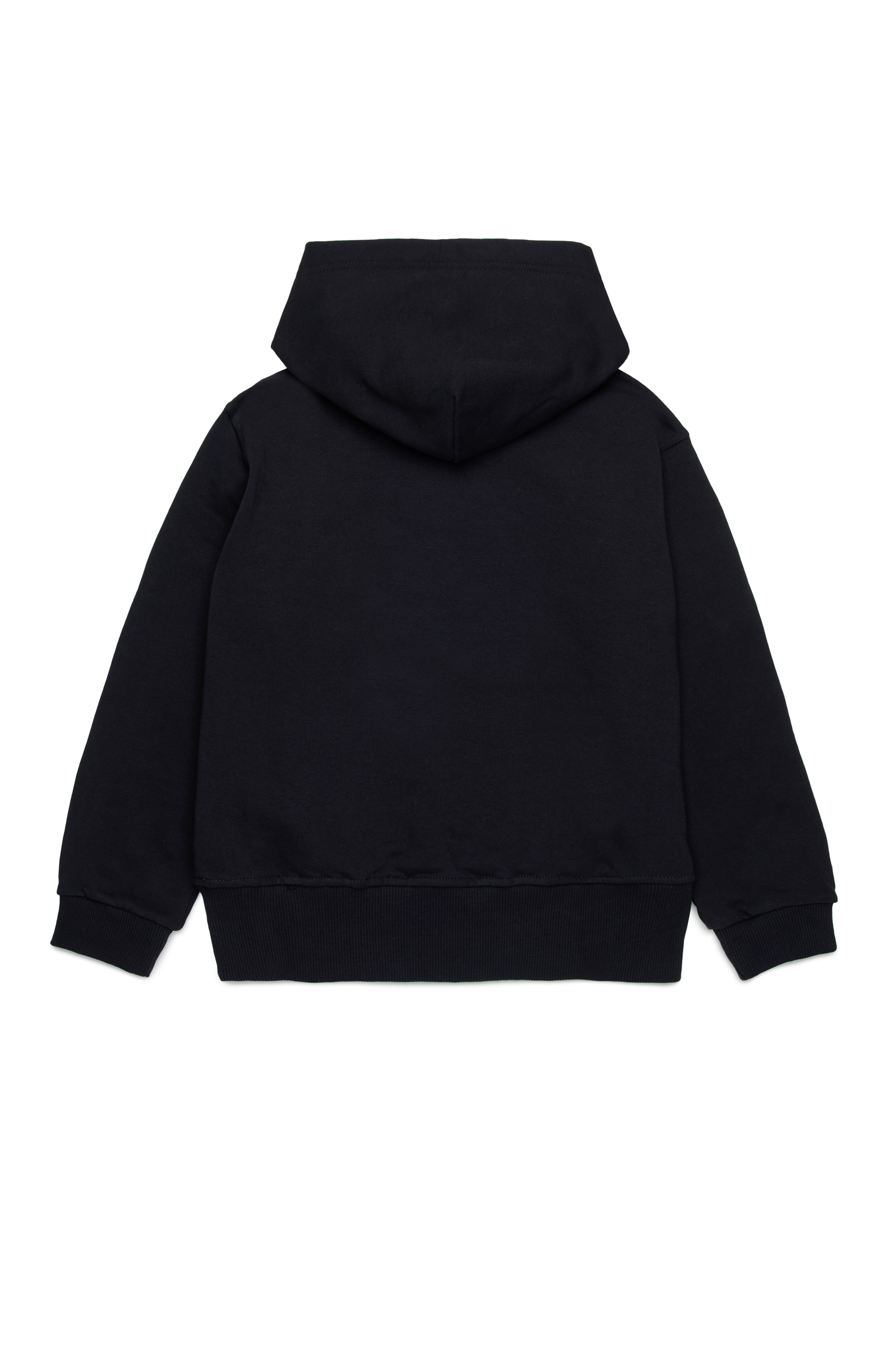 Diesel - SMACSHOODOD OVER, Sudadera con capucha y logotipo Oval D de aspecto metálico Hombre in Negro - 2