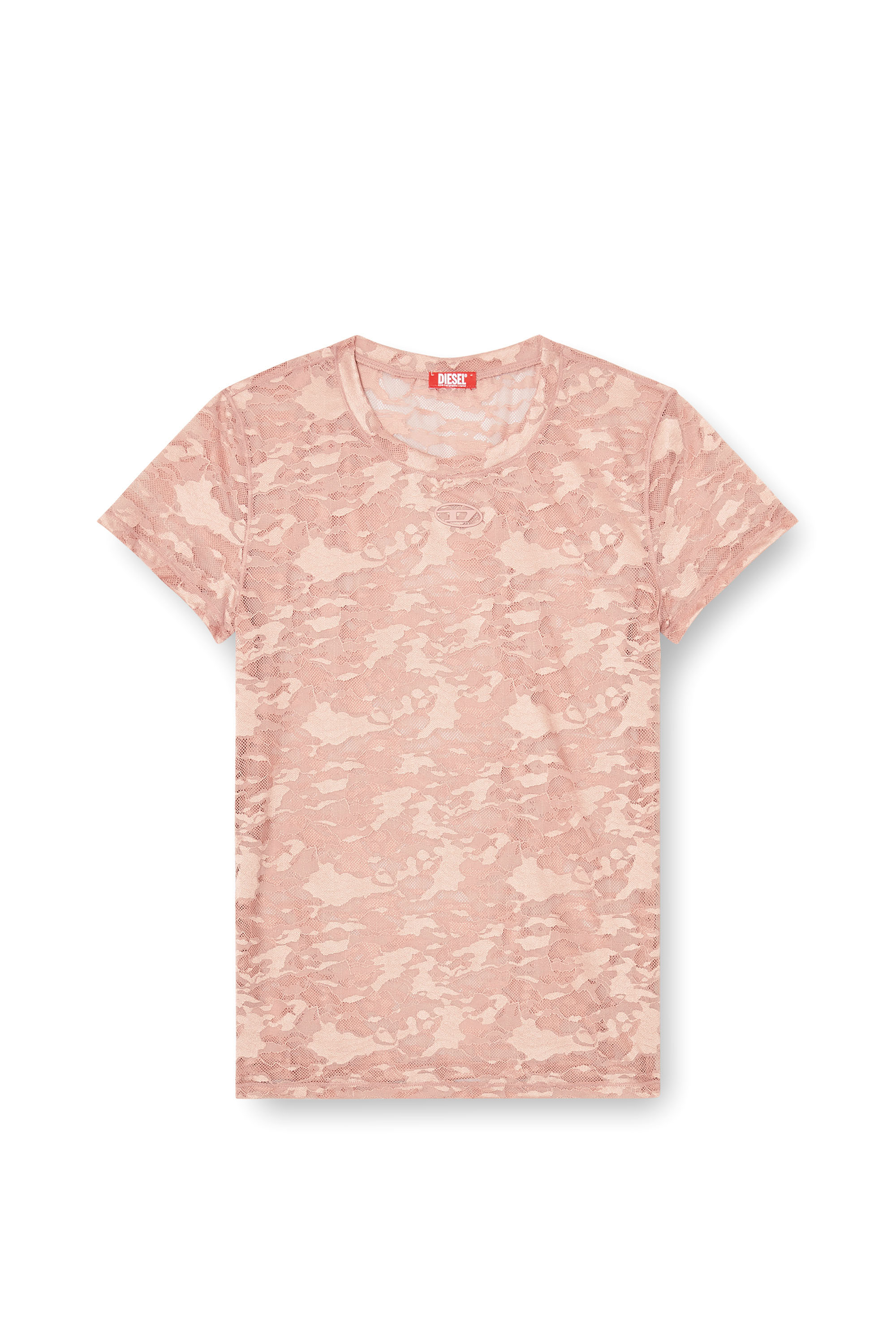 Diesel - KASIA-UTLT, Camiseta de encaje camuflado Mujer in Rosa - 4
