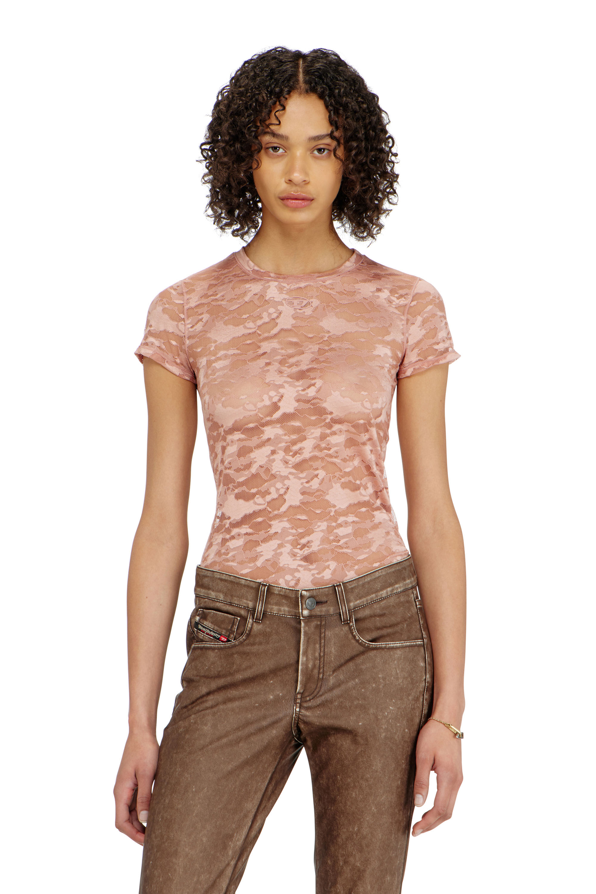 Diesel - KASIA-UTLT, Camiseta de encaje camuflado Mujer in ToBeDefined - 5