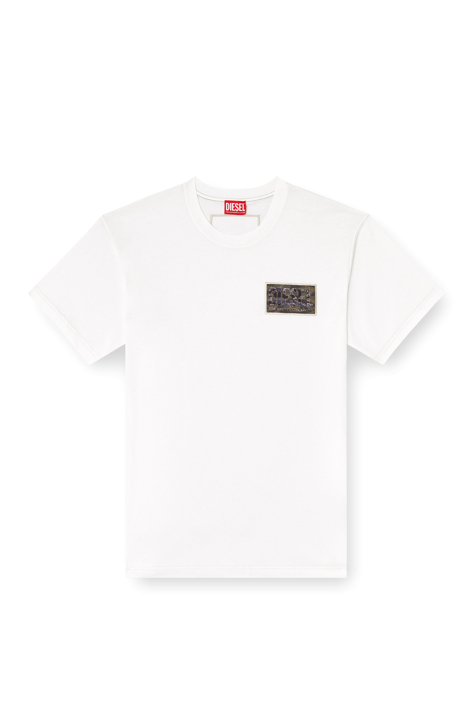 Diesel - T-NORM-T3, Camiseta con parche del logotipo de camuflaje Hombre in ToBeDefined - 3