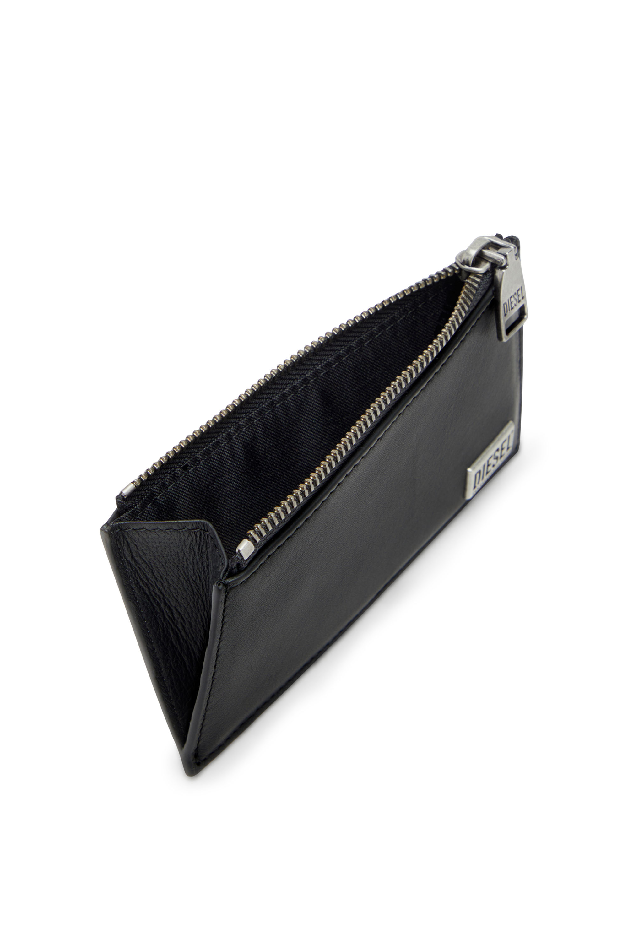 Diesel - BISCOTTO CARD HOLDER III, Tarjetero plano en piel semibrillante Hombre in Negro - 3