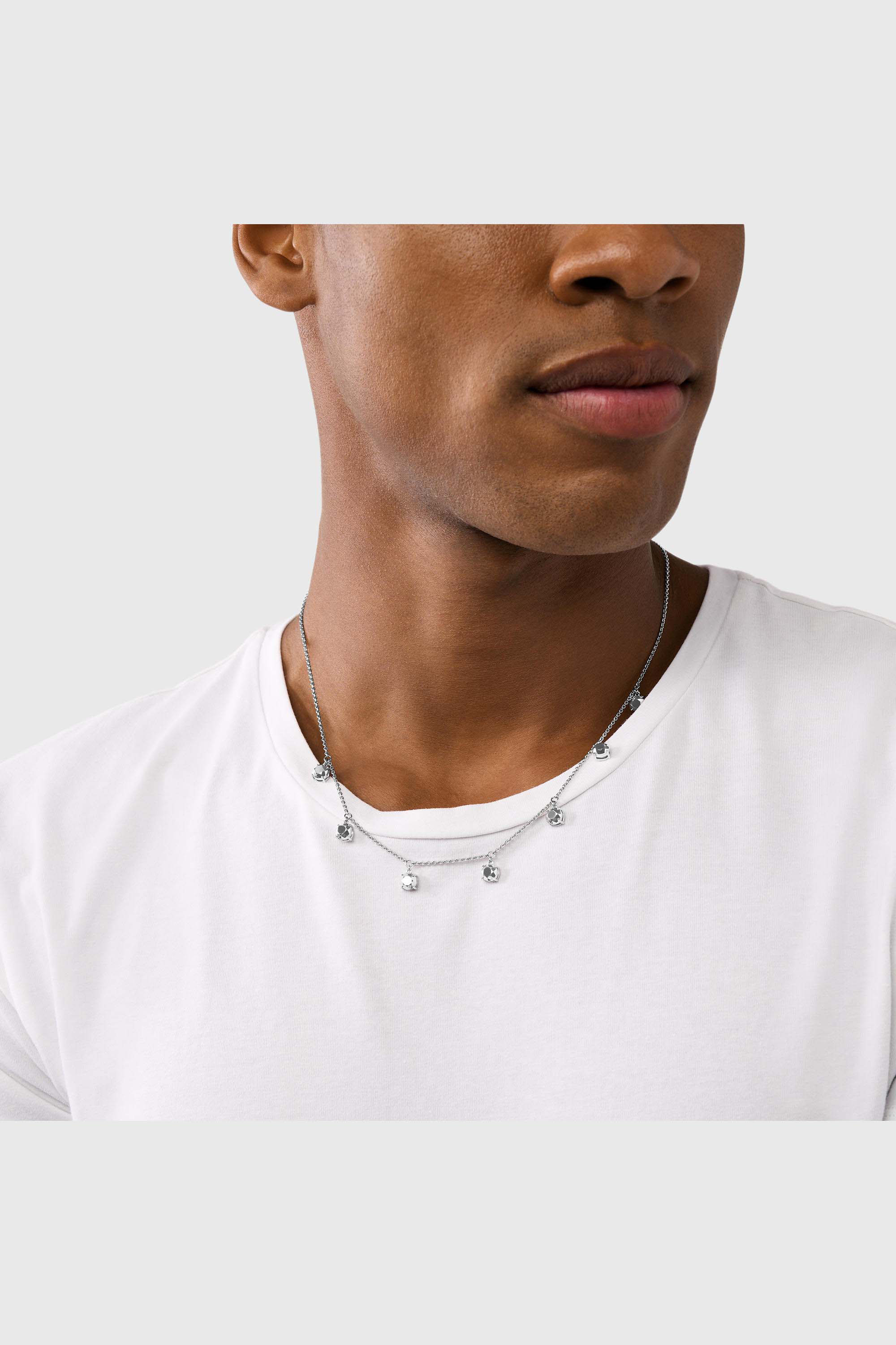 Diesel - DL1360040 STERLING SILVER JEWEL, Collar de cadena de plata esterlina Unisex in Plateado - 3
